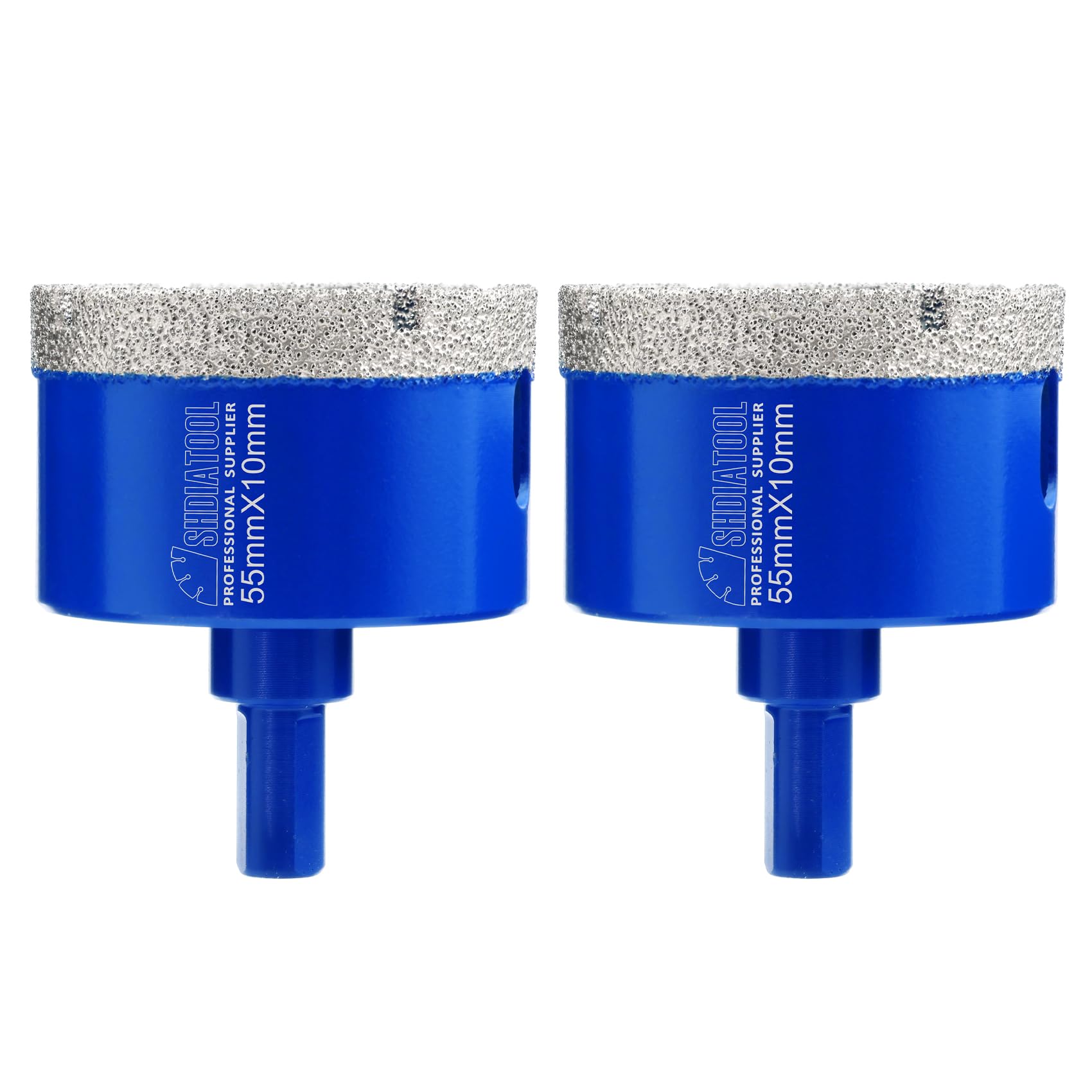 SHDIATOOL Diamond Drill Core Bits 2PC 55mm Triangle Shank Hole Saw for Porcelain Tile Marble Ceramic Granite — image 1