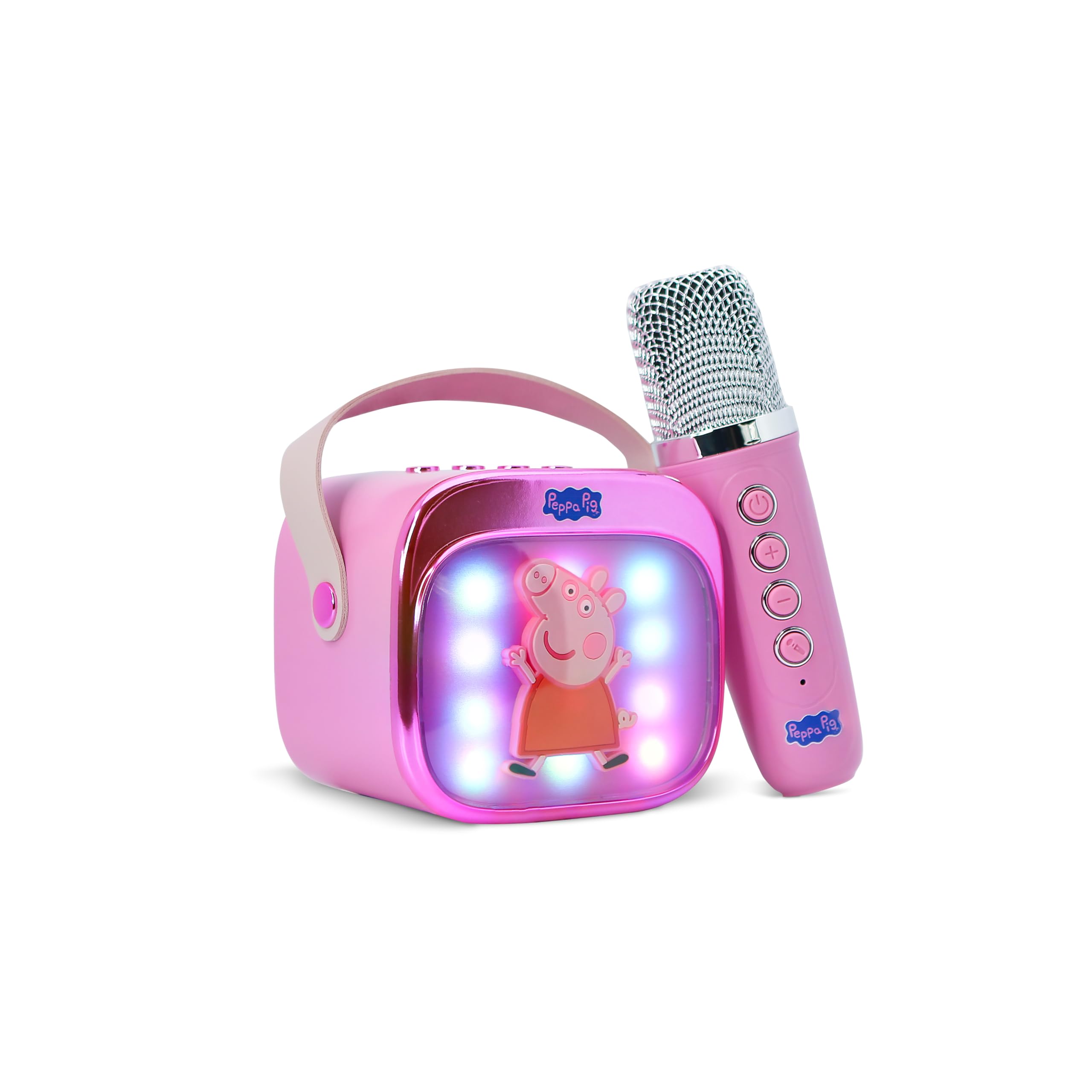 Peppa Pig Popsing LED Light up bezprzewodowy głośnik do karaoke z mikrofonem