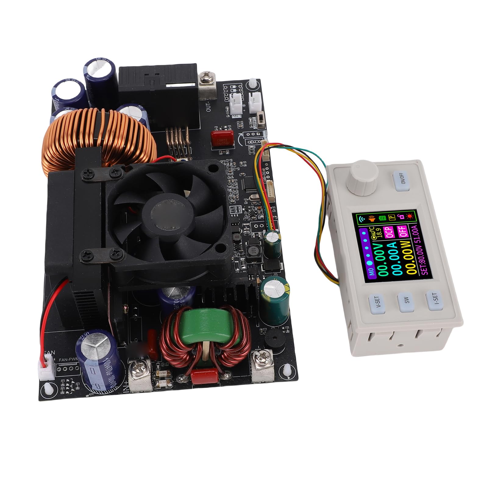 ViaGasaFamido Regulowany Regulator Napięcia, Zasilacz 0-80 V 0-50 A 4000 W DC z Cyfrowym Wyświetlaczem do Testowania Sterowników LED i Sprzętu Laboratoryjnego