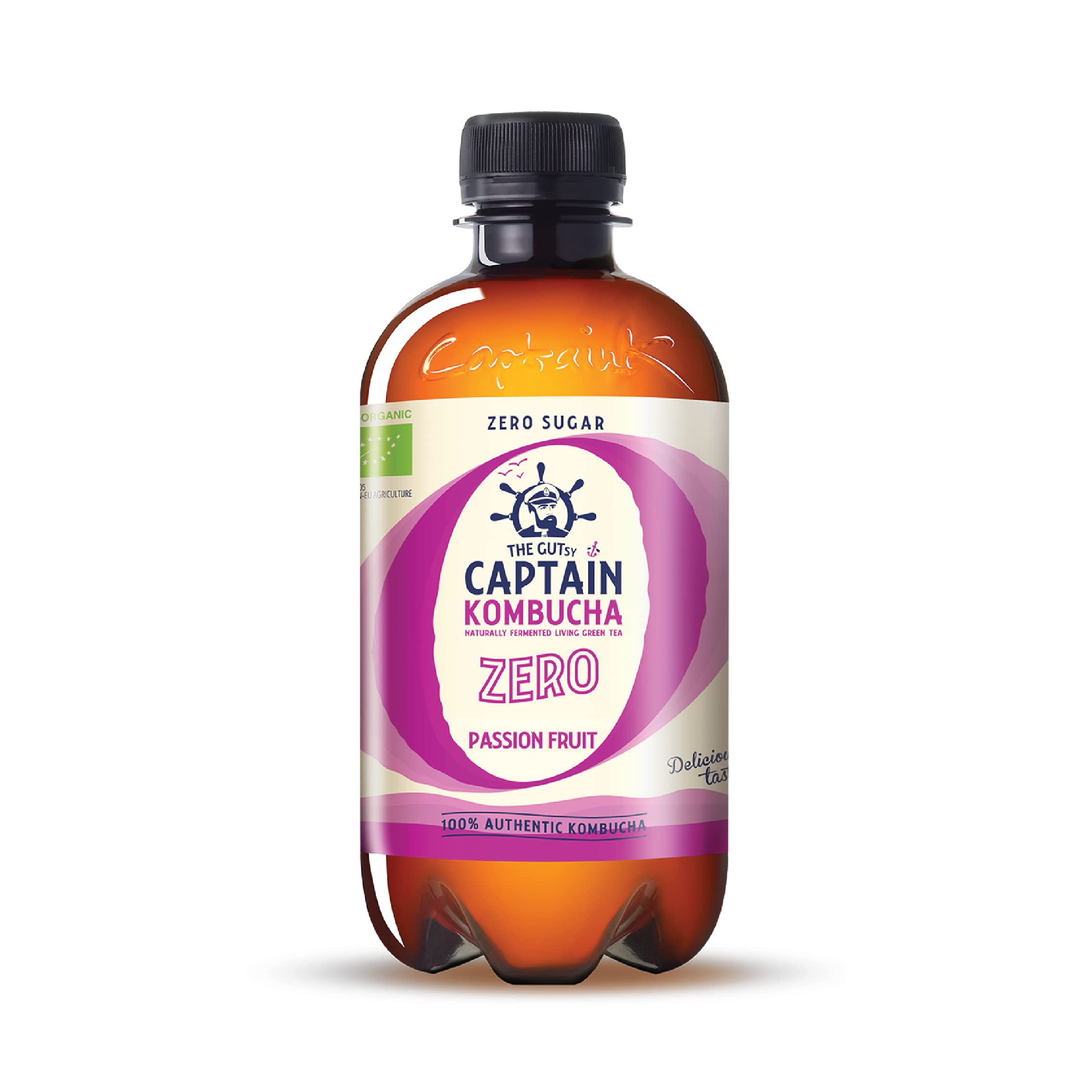 Gutsy Captain Kombucha ZERO - ZERO Calories, Zero Sugar - Kombucha Tee, Lebendige Kulturen, Keine Konservanten, Unpasteurisiert, Roh und Vegan - 12 x 400ml ZERO (MixBox)