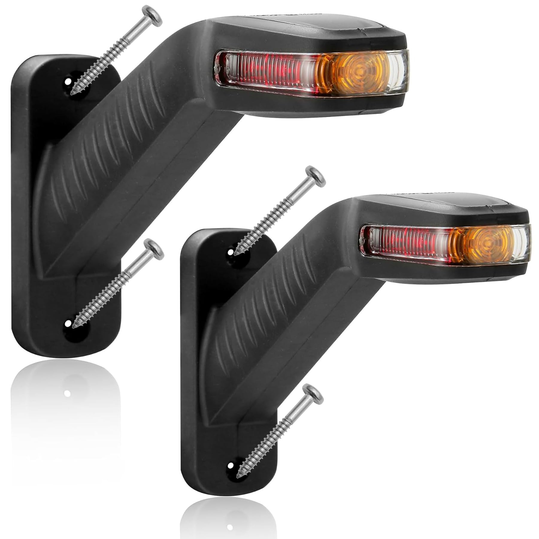 LED Caoutchouc Feu de Gabarit Latéral 12V 24V Etanche Feux de Signalisation Latéraux à LED Feu d’Encombrement Lateral Feux de Position pour Remorque Camion Caravane E-Mark R10