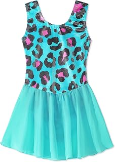 EQSJIU Ballet Leotard for Girls Dance Gymnastics Toddler Sparkly Dance Dresses Outfits Tutu Skirted Leotard Kids 1-10 Years