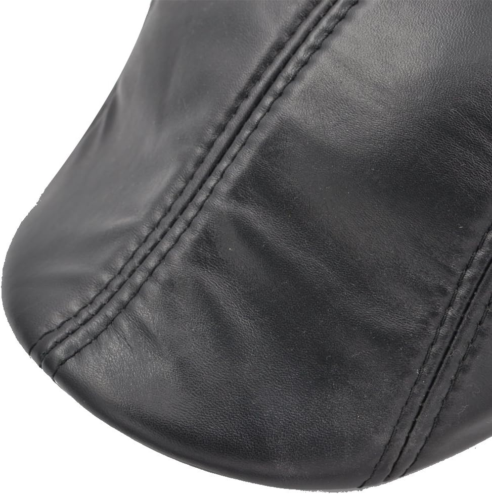 Men's Classic Leather Cap Newsboy Golf Flat Ivy Hat - Image 4