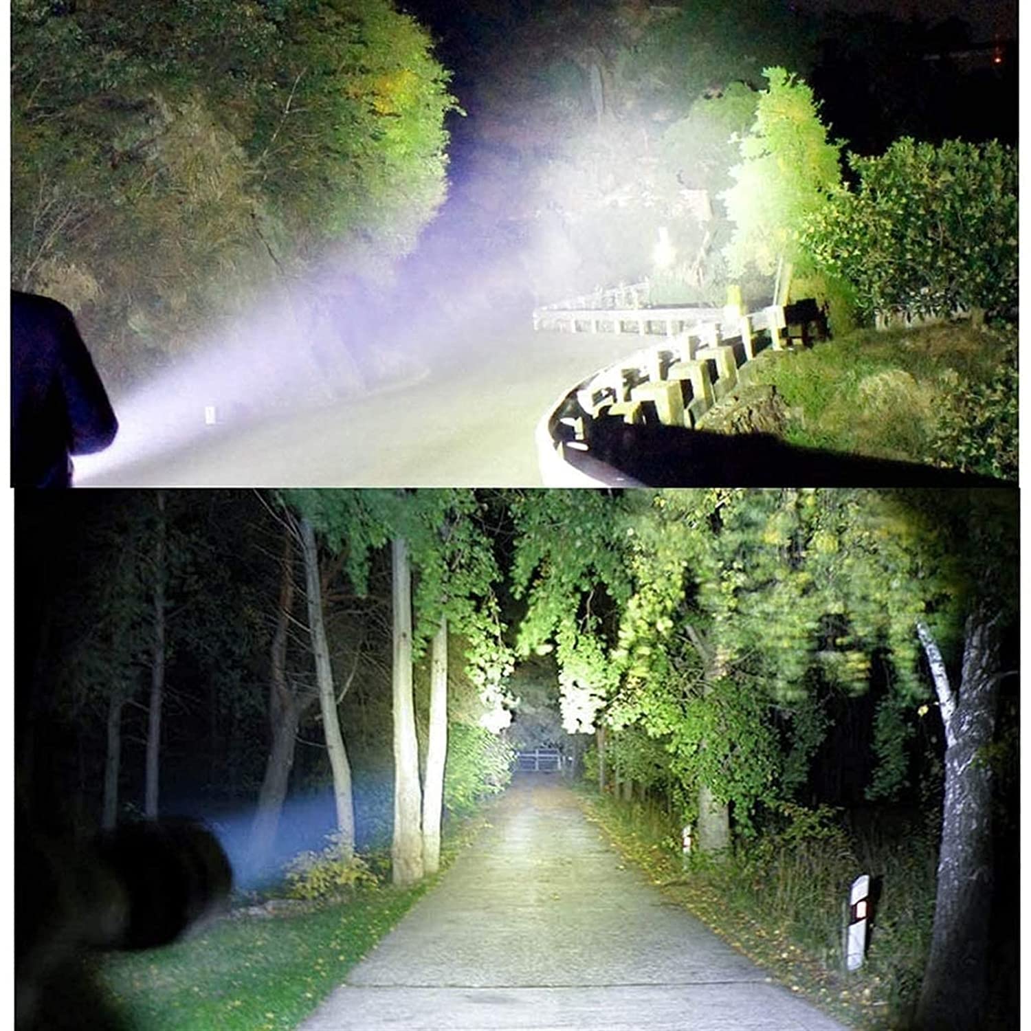 DIRIGIÓ Linterna, luz de Lumen Alta con 5 Modos, zoomable y Resistente al Agua, Mejores linternas for Acampar, Caminar por Perros y Emergencia