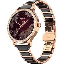 Noise Diva Araya Smartwatch for Women with AMOLED Display 850 Nits, 60 Precision-Set Crystals, Cycle Tracking, Skin Temperature, SOS with Live Location, 100+ Watch Faces