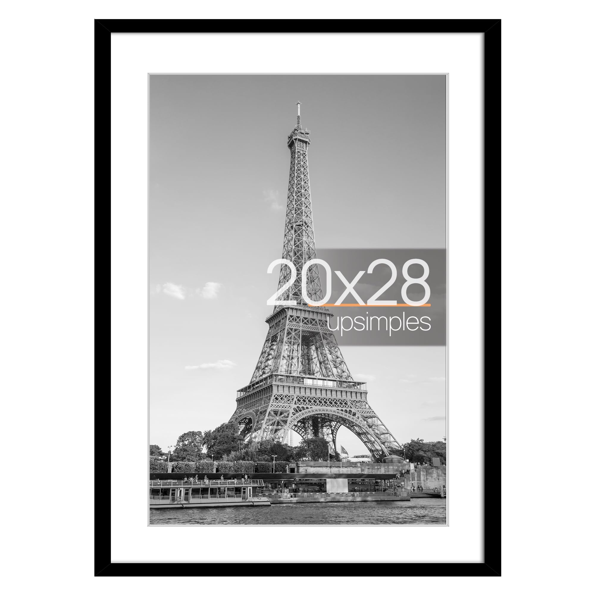 upsimples 20x28 Picture Frame, Display Pictures 16x24 with Mat or 20x28 ...