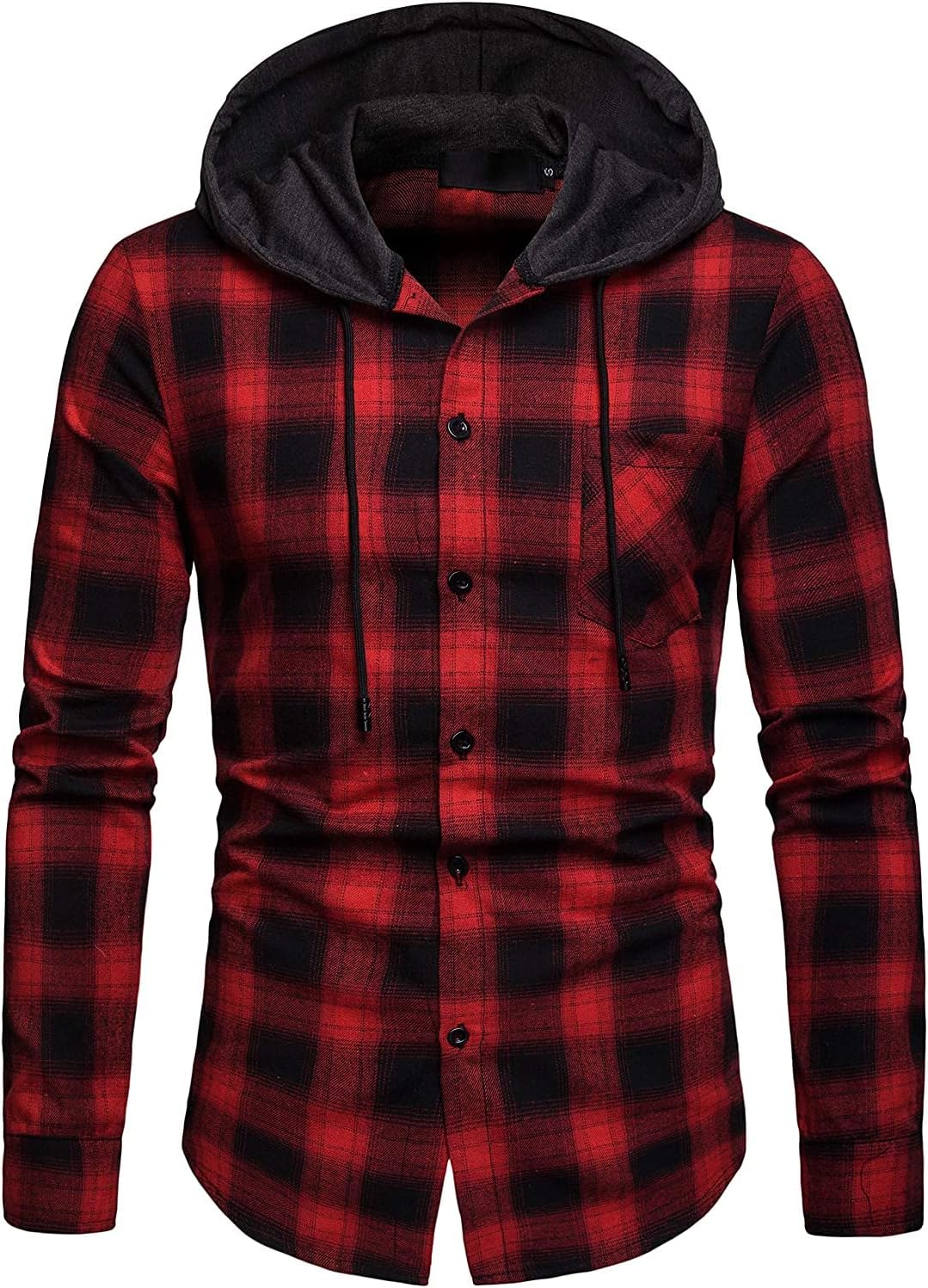 Men’s Flannel Long Sleeve Shirt Casual Hooded Plaid Button Down Shirts Regular Fit Mens Hoodie Shirt Men’s Flannel Long Sleeve Shirt Casual Hooded Plaid Button Down Shirts Regular Fit Mens Hoodie Shirt