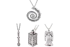 Luomi Doctor Who 4 Pack Different Necklace Wibbly Wobbly Timey Wimey 11th...