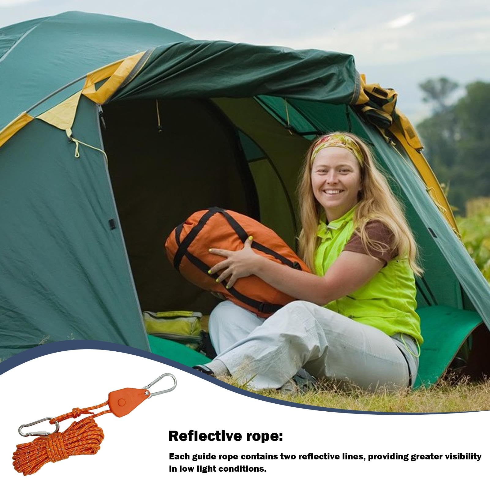 Amazon.co.jp: テントロープ パラコード タープ用 ロープ テントロープ