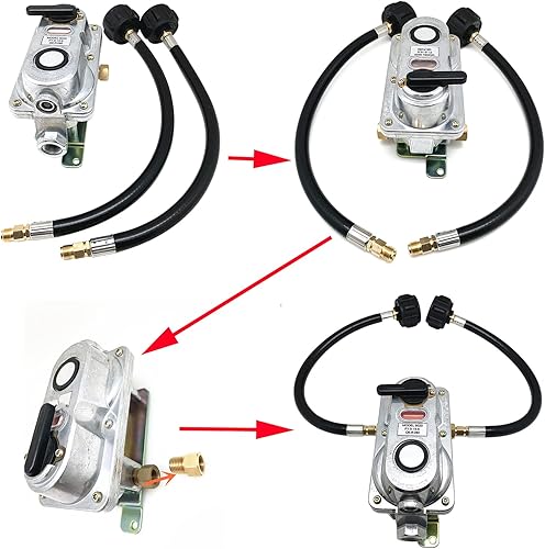 Miniatura 7 de Regulador de propano RV de 2 etapas, cambio automático LP Regulador de gas propano de alta presión para remolques de RV Camper
