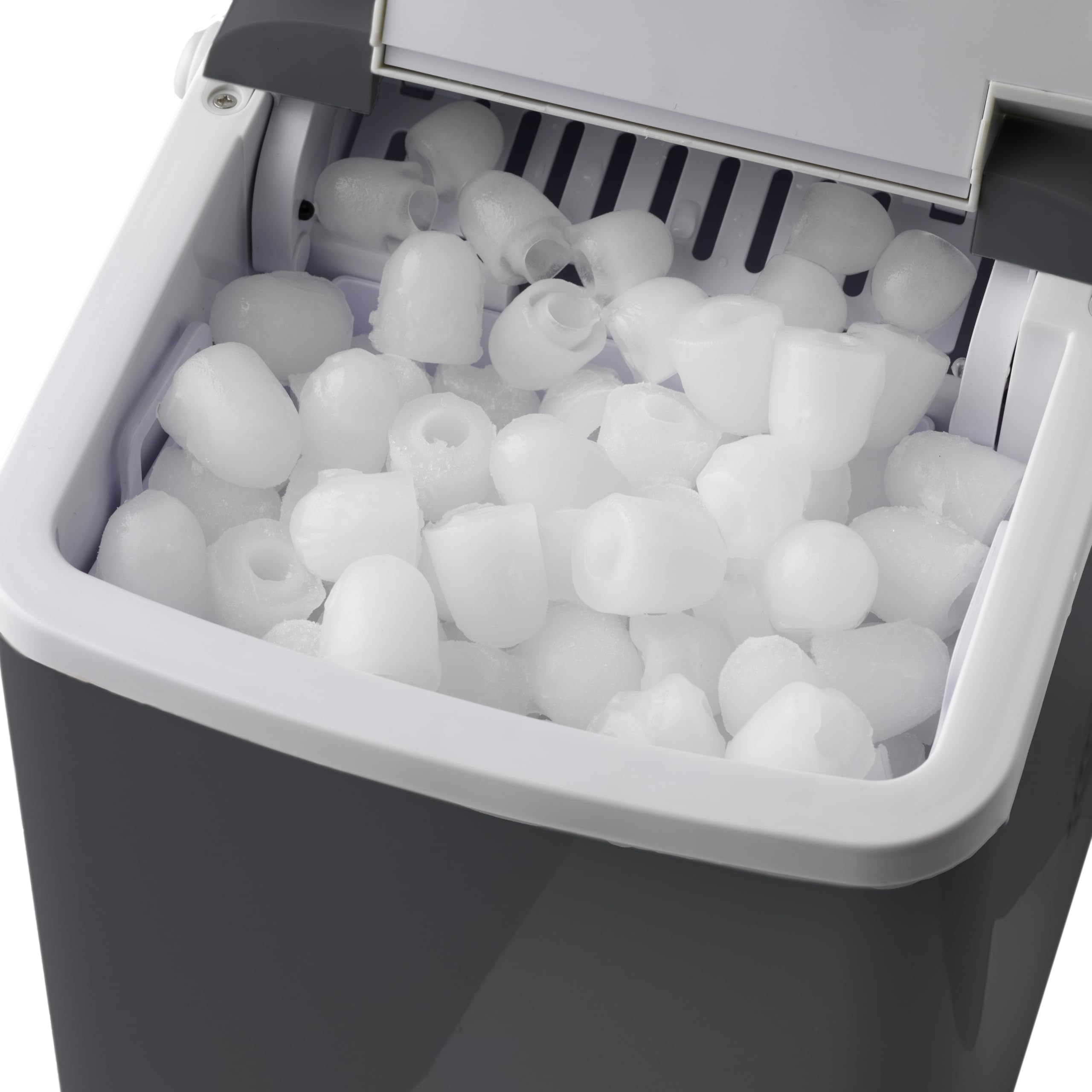 Trebs 99363 - Máquina para hacer cubitos de hielo, 12 kg en 24 horas, depósito de agua de 2 litros, 9 cubitos de hielo por ciclo, apagado automático, accesorios, color negro