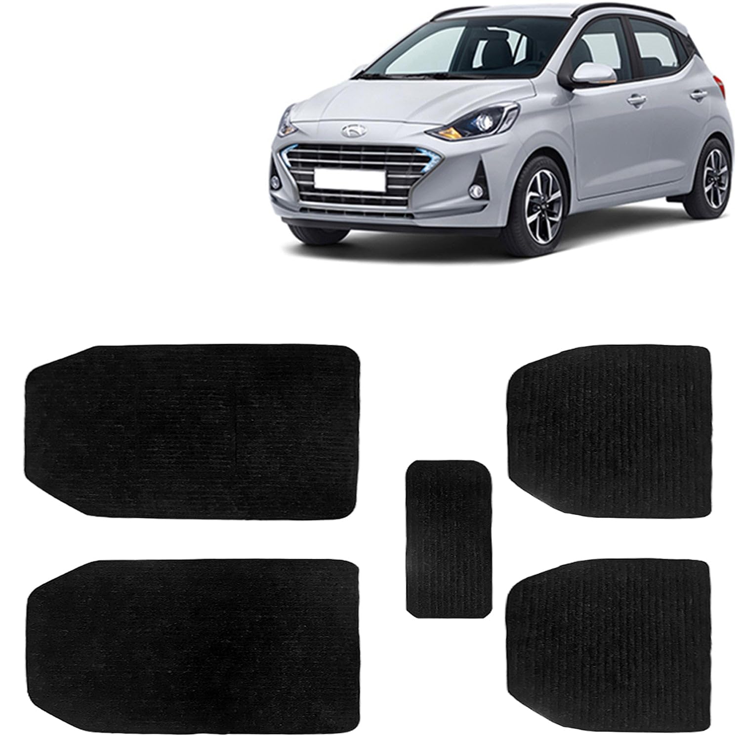 Kingsway Carpet Style Universal Car Mats for Hyundai Grand I10 Nios