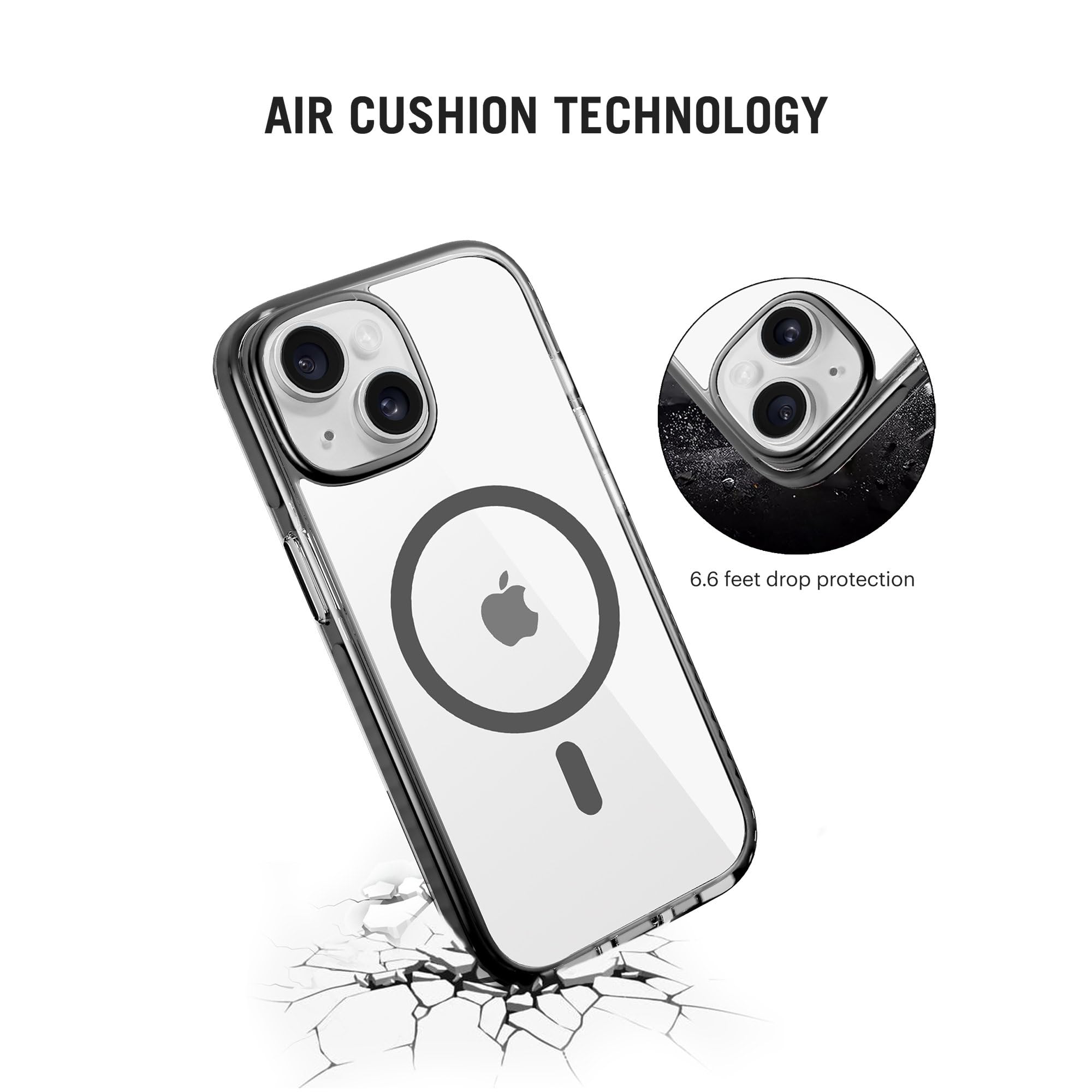 DailyObjects Stride 3.0 Clear Magnetic Protective Case Cover Compatible with iPhone 13 |Magsafe|Camera & Body Protection|Anti Shock,Scratch Resistant|Precise Cutouts Design|Wireless Charging-Clear — Amazon image 5