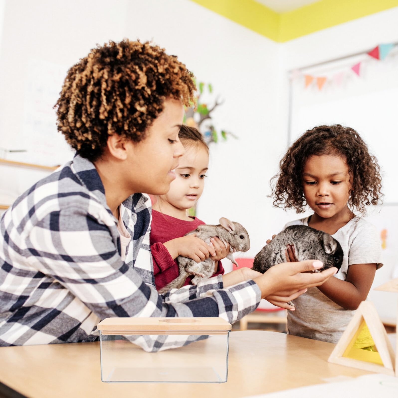TOYANDONA 2 Stück-Pack Transparentes Acryl Sandbad und Toilette für Kleine Hamster Chinchillas Kleintiere Wiederverwendbar Einfach zu Reinigen Haustierbedarf
