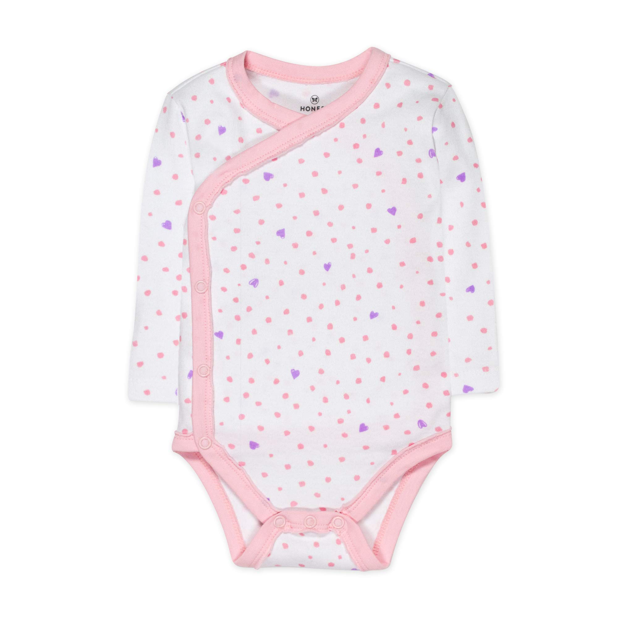 HonestBaby Zestaw koszulek dla niemowląt/dzieci Uniseks - niemowlęta 3-pack Organic Cotton Long Sleeve Side-snap Kimono Bodysuits