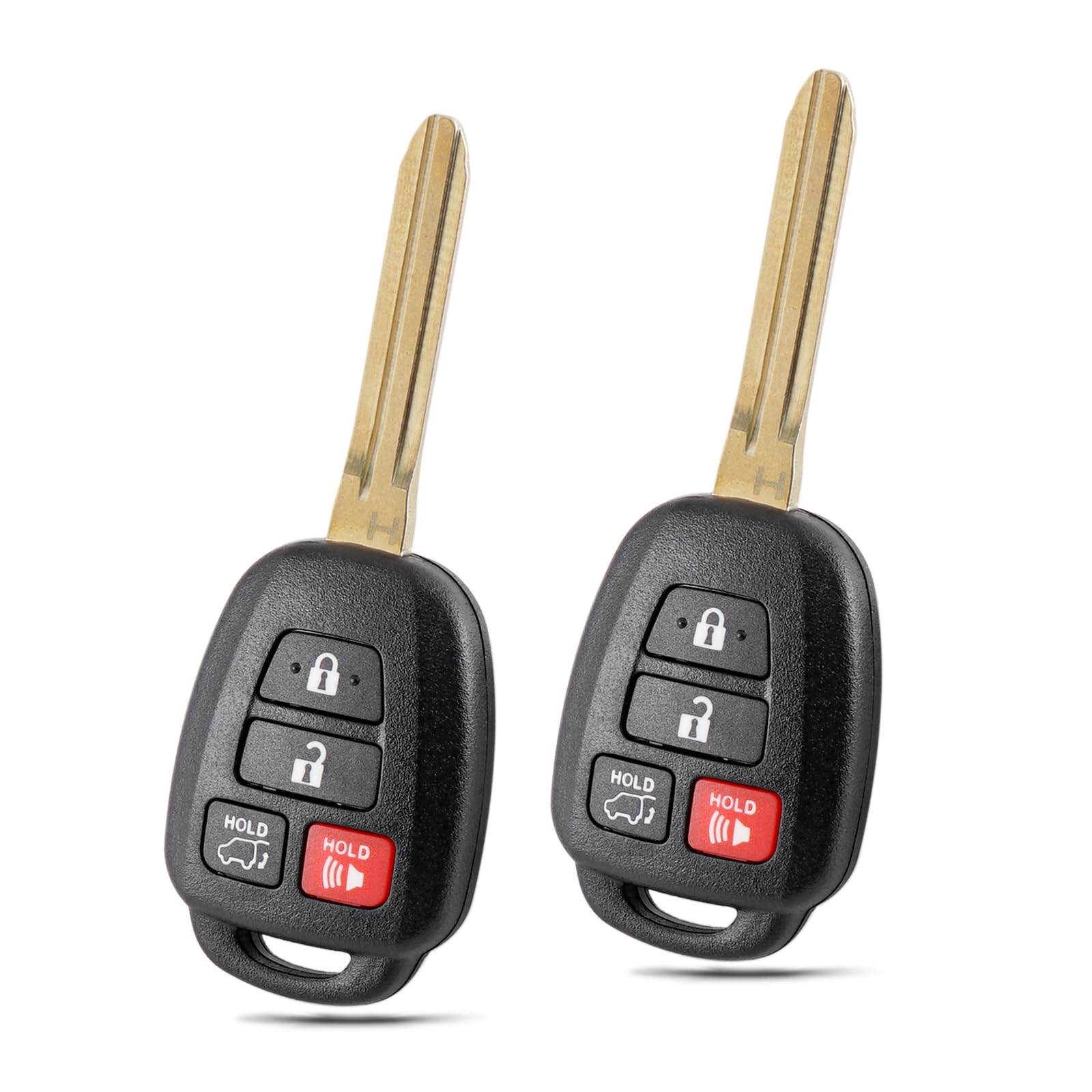 Chiave di ricambio per telecomando Toyota RAV4 14-19 Highlander 18-19 Sequoia 2013-2018 a 4 pulsanti GQ4-52T 89070-0R100 H-Chip (set di 2)