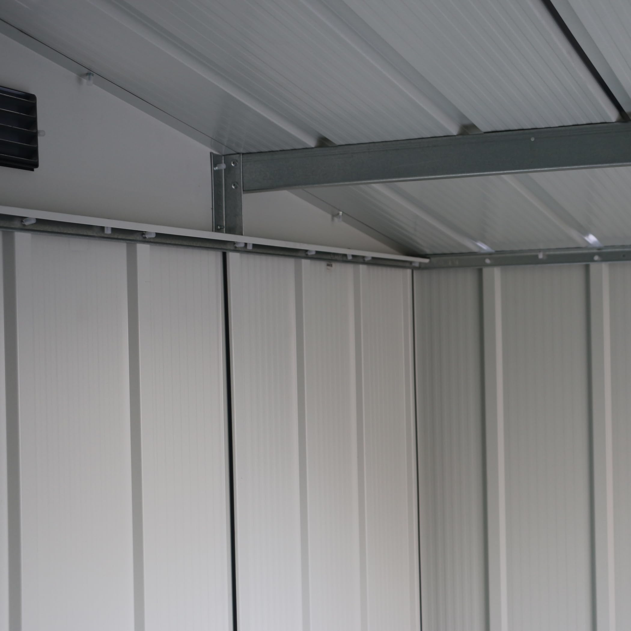 Duramax - caseta cobertizo jardín - ECO ALTEA 8X6 - Metal - color gris antracita - 2.62 x 1.82 x 1.91 metros
