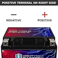 Vista 3 de Mighty Max Battery YTX30L-BS -12 voltios 30 AH, 385 CCA, recargable sin mantenimiento SLA AGM batería de motocicleta serie alta tasa