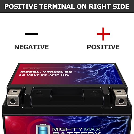 Mighty Max Battery YTX30L-BS 12V 30AH Replacement Battery for JIS 30L-BS
