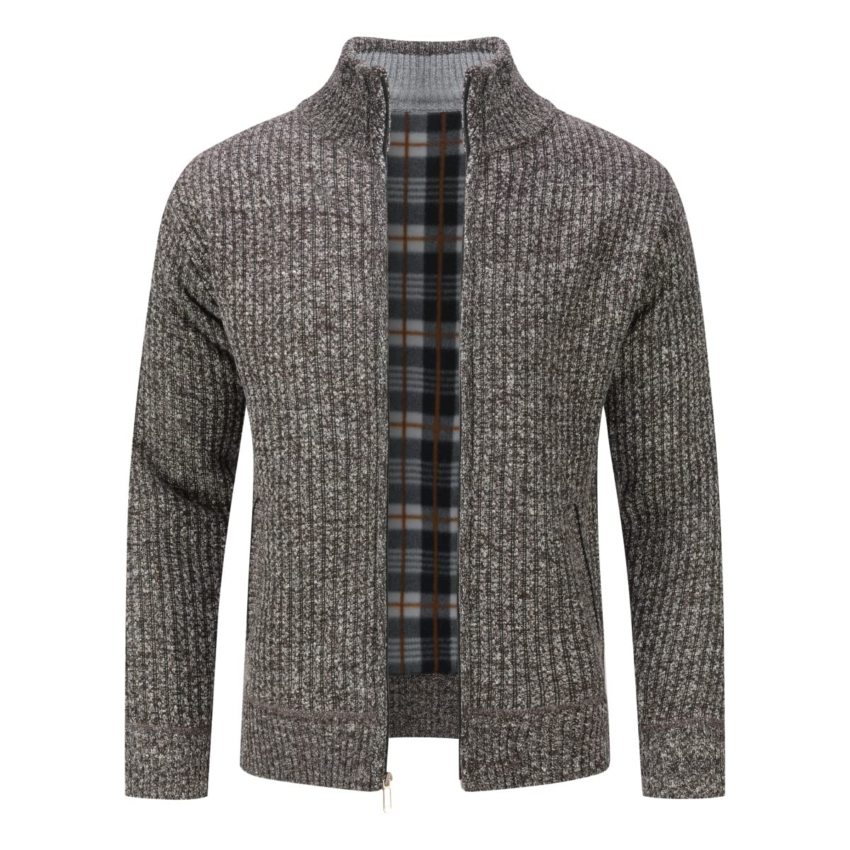 Allthemen Cardigan da Uomo con Cerniera con Colletto Rialzato Pollover Sweater Invernale Lavorato a Maglia
