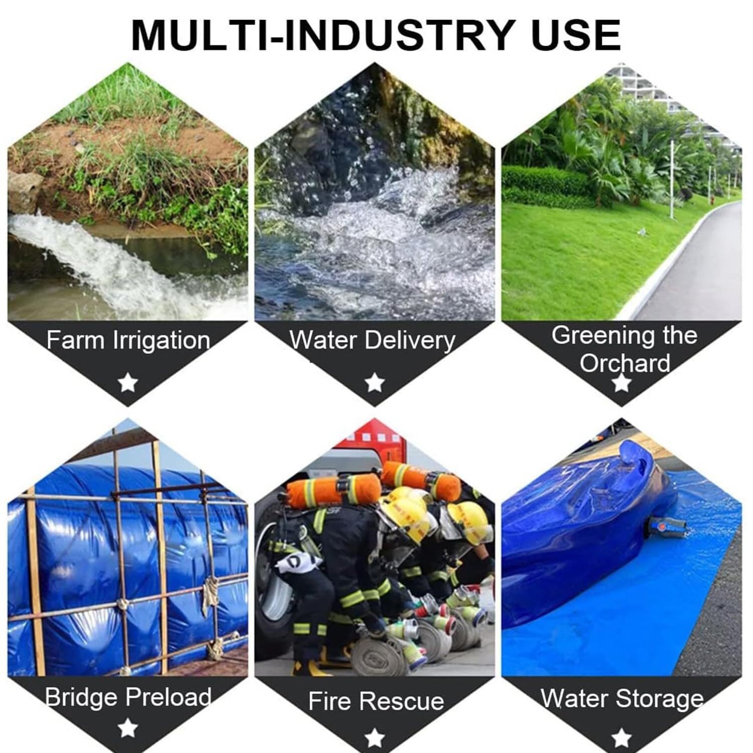 Serbatoio acqua flessibile Serbatoio flessibile for acqua Ba ispessito pieghevole montato su veicolo utilizzato for antincendio/edilizia/traffico giardino esterno portatile Pre-loading bag for bridges