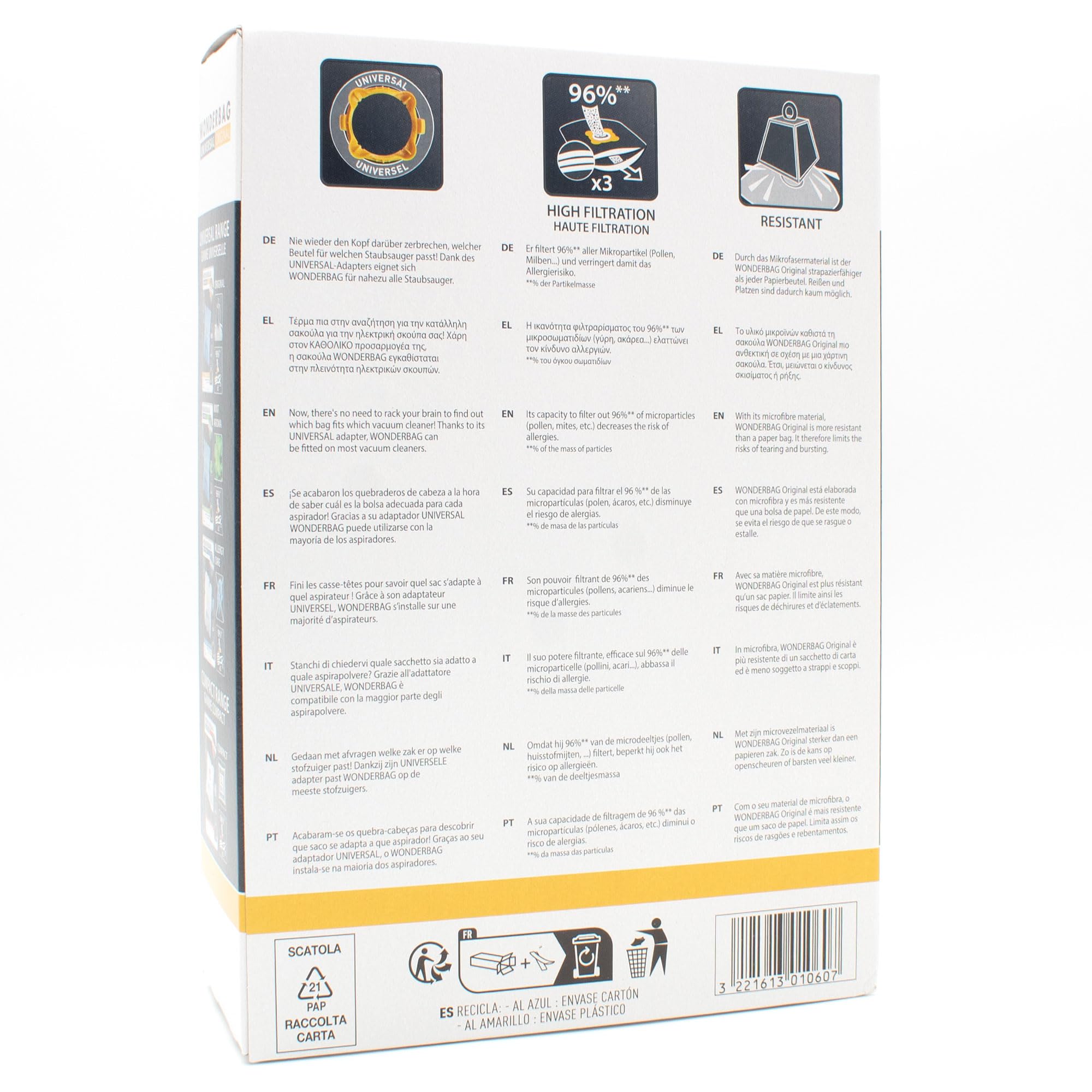 10 Sacchetti Aspirapolvere + 10 Profumatori Compatibile con Moulinex Compacteo - MO153601/4Q0, Compacteo - MO154501/4Q0 | 10 Sacchetti, Deodoranti, Accessori, Ricambi
