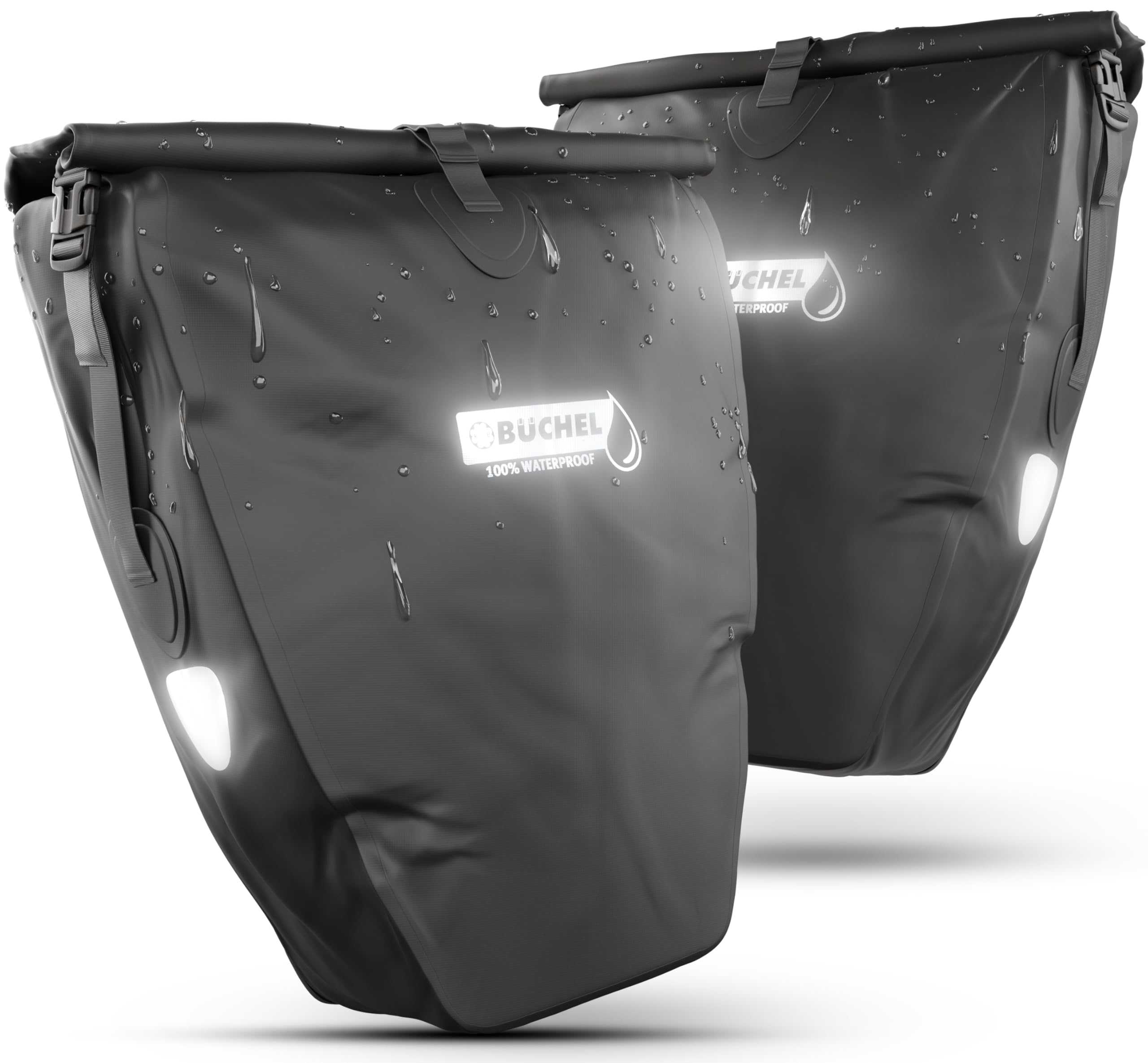 Büchel Borsa da bici per portapacchi I 25,4 L - 100% impermeabile I con maniglia e tracolla I borsa da bici per portapacchi, borsa da portapacchi, borse da bici posteriori