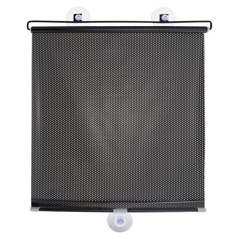 Zerodeko Retractable Blackout Window Shade with Suction Cups, 40x125cm Breathable Roller Sunshade for Kitchen and Balcony, Indoor Privacy Curtain for Home Windows
