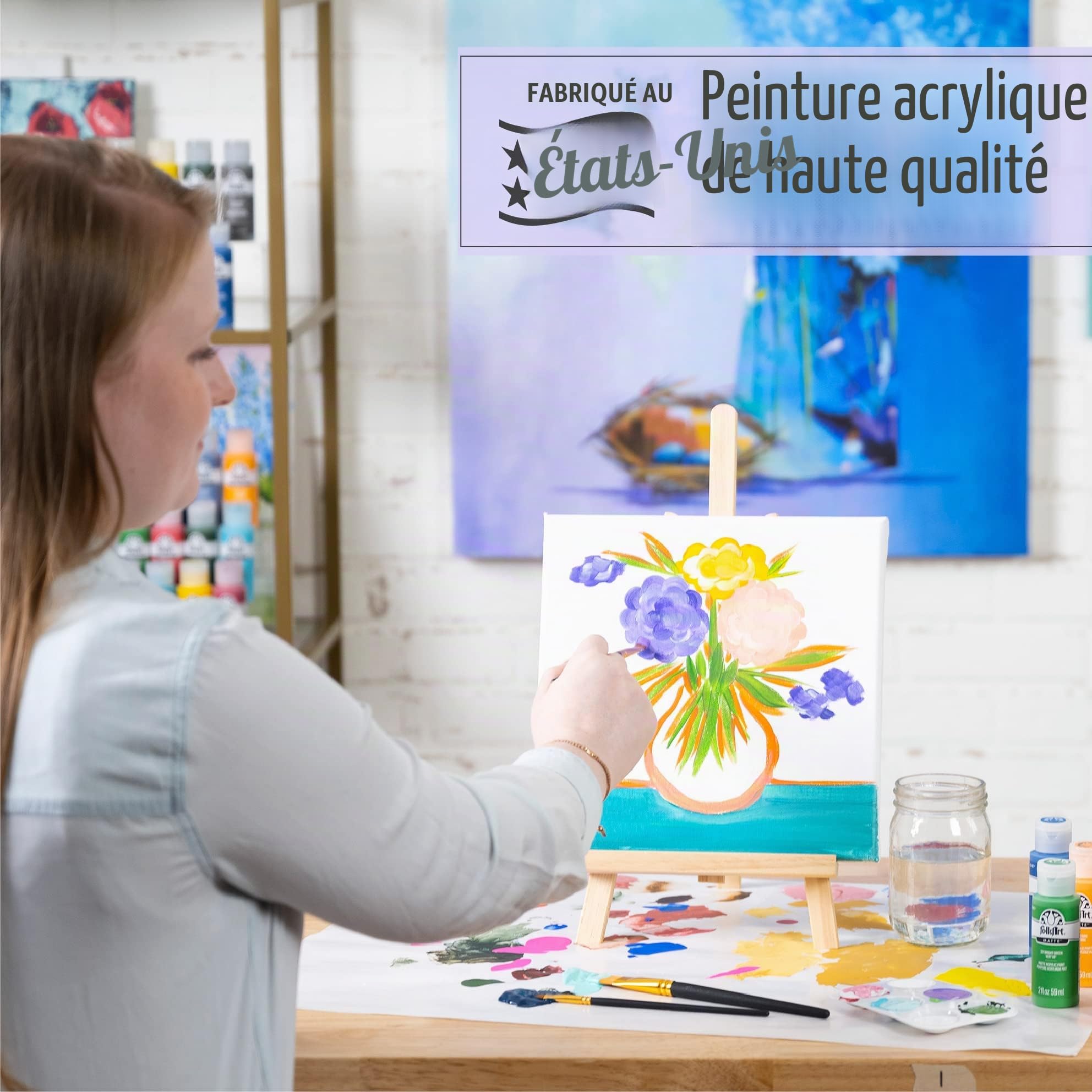 Folk Art Peinture Acrylique en Couleurs Assorties (56,7 Gram), Promofai Meilleures Ventes Couleurs I (18-Pack)