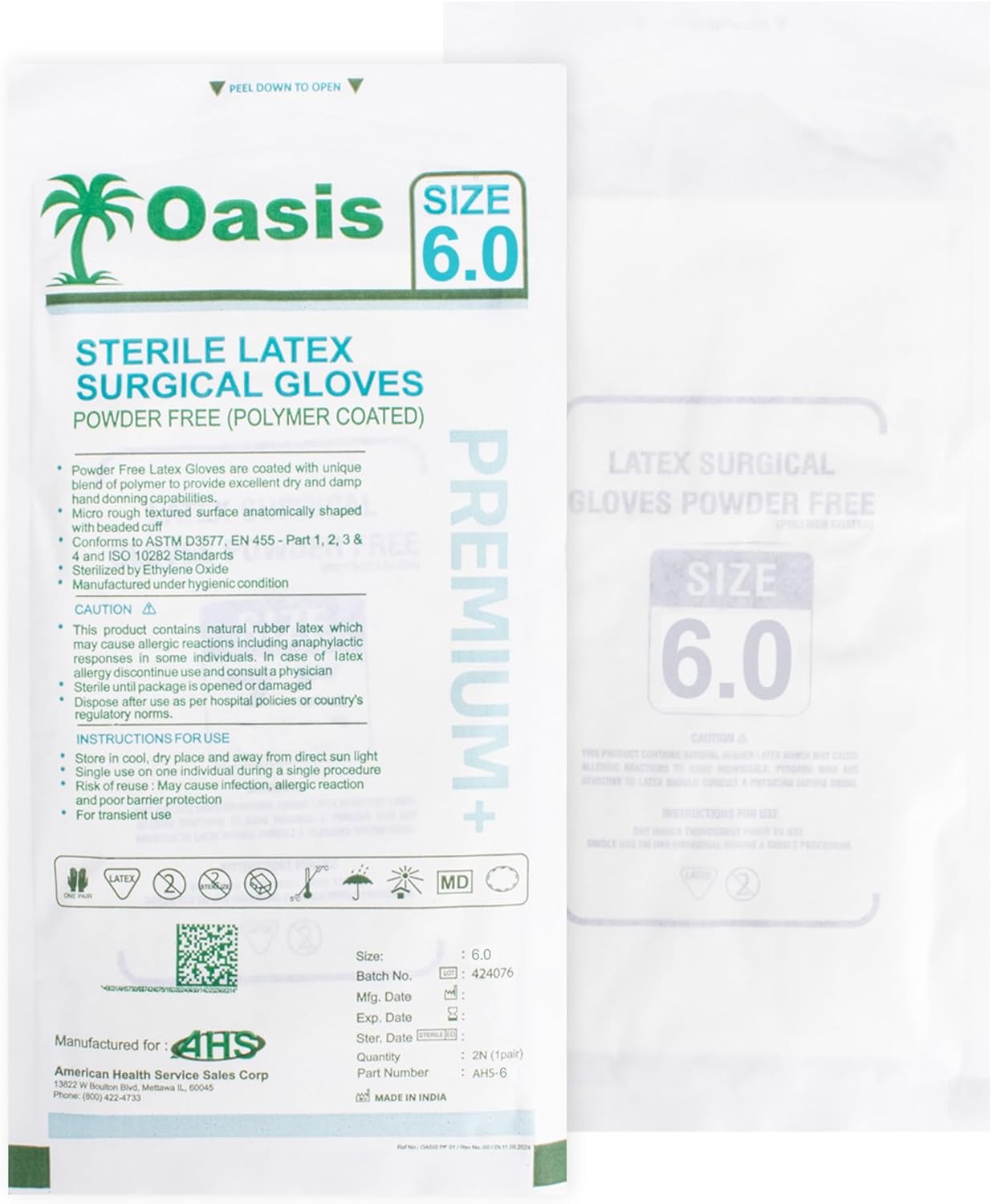 Generic Powder Free Latex Surgical Gloves, Size 6, 50 Pair/Box