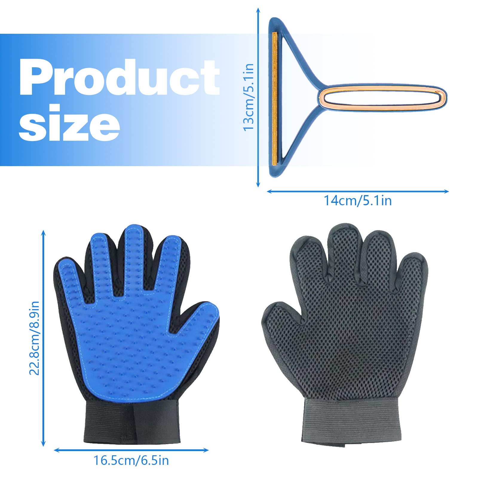 Tierhaarentferner Set - Handschuh & Bürste Für Katzenhaare Mit Sanfter Massagefunktion