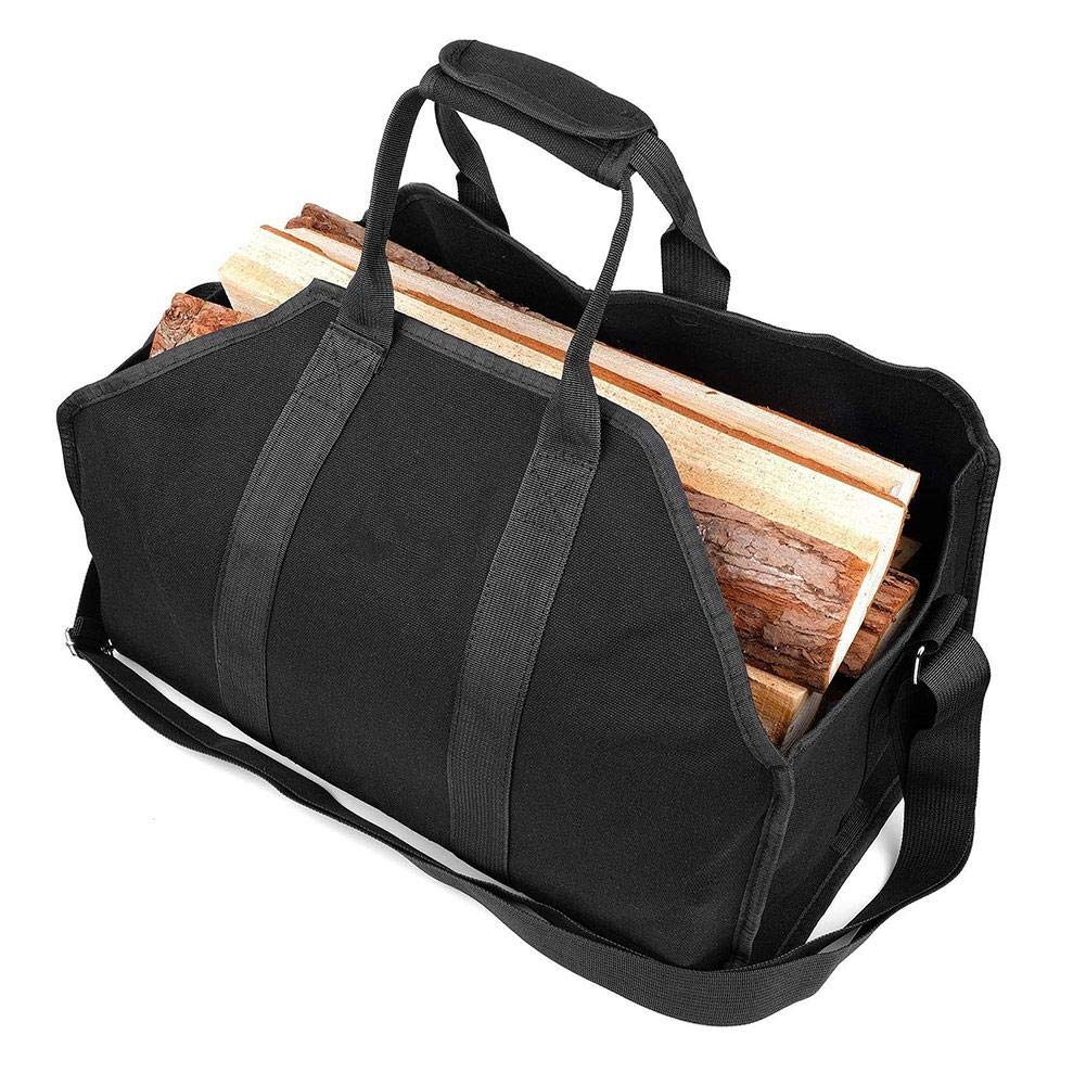 Dedeka Log Carrier, Heavy Duty Water Resistant Waxed Canvas Firewood Log Carrier,Easily Loading Waterproof Heavy Duty for Family use