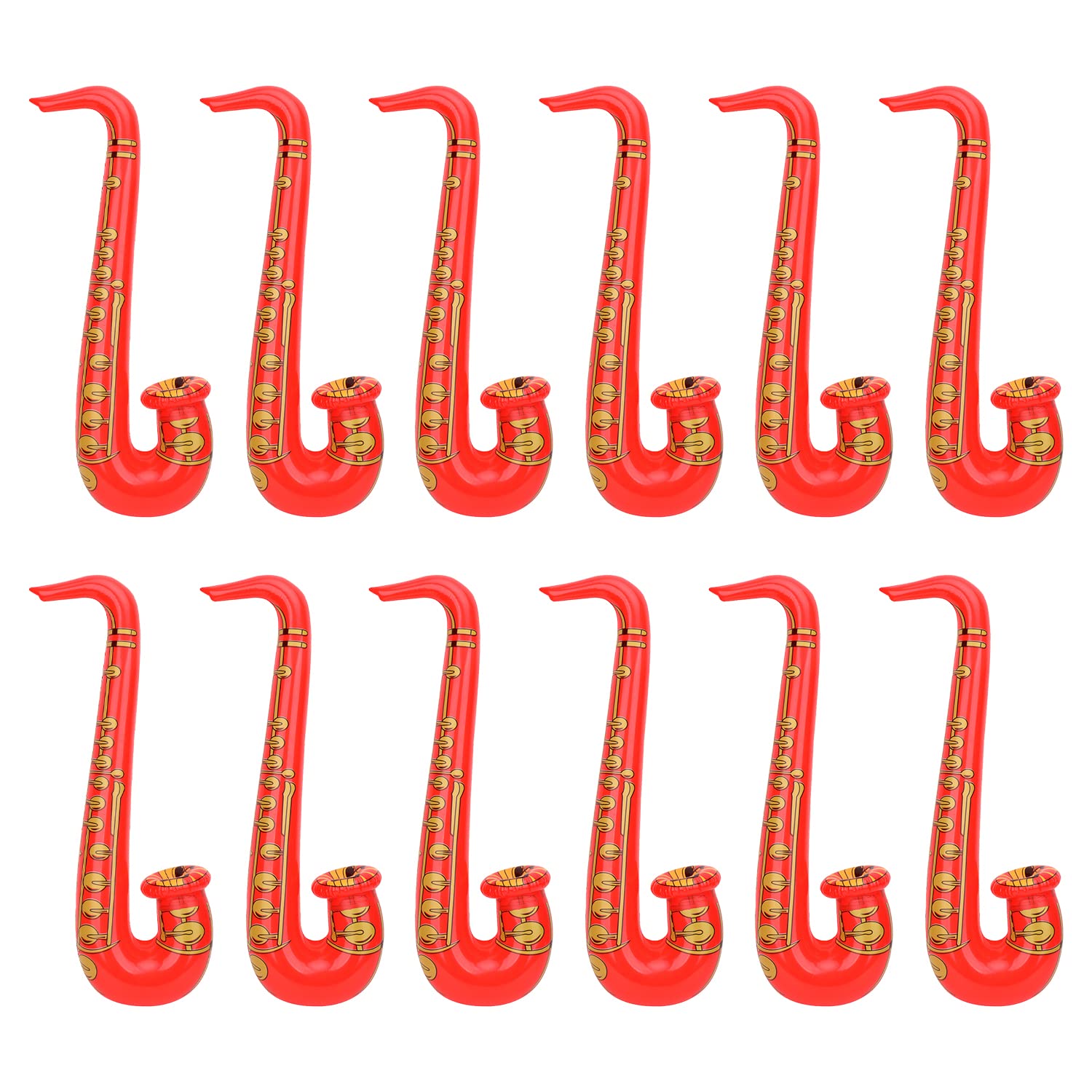 Trimming Shop Inflatable Saxophone Balloon 12pcs, Red