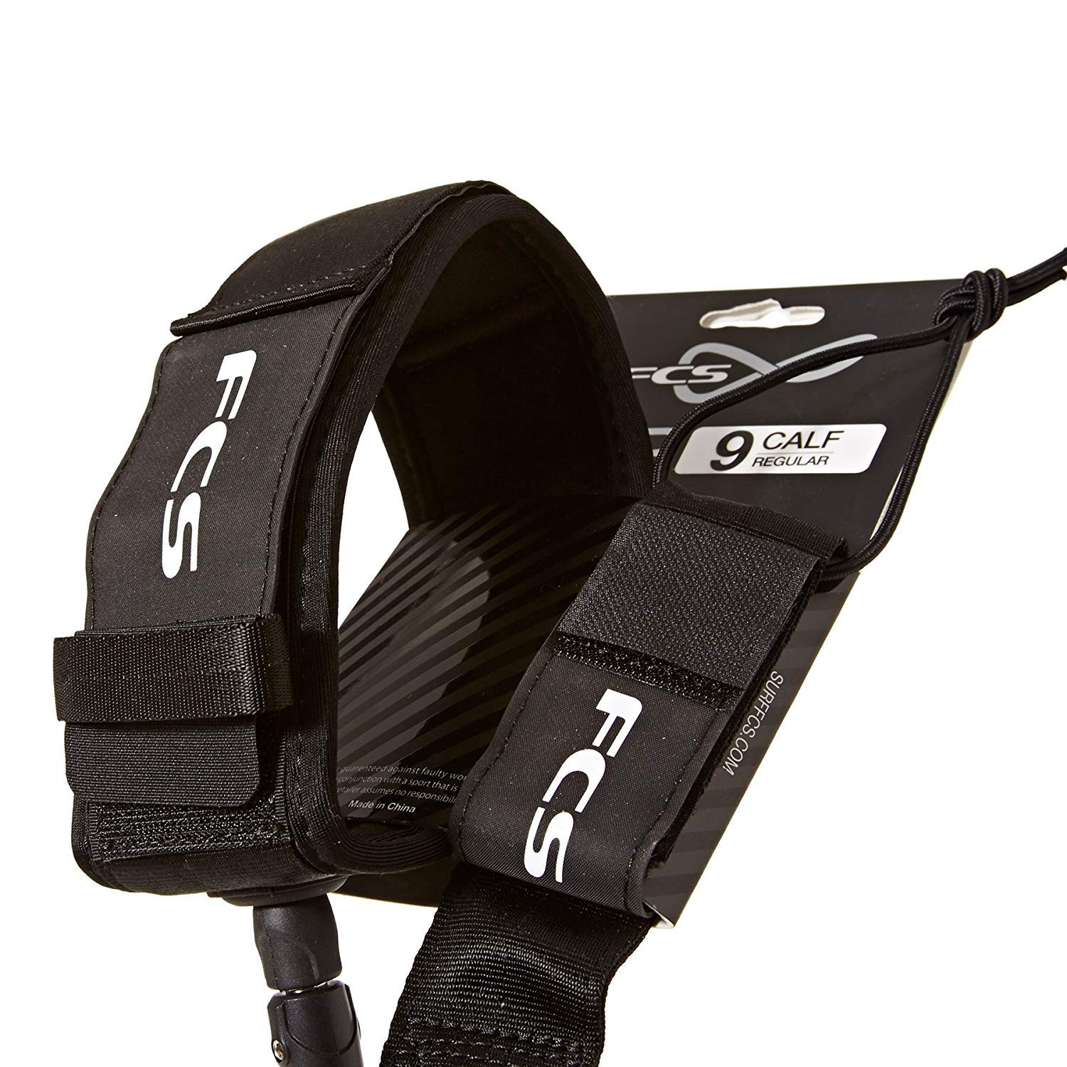 FCS SUP Regular Essential Surf Leash 7 feet Black