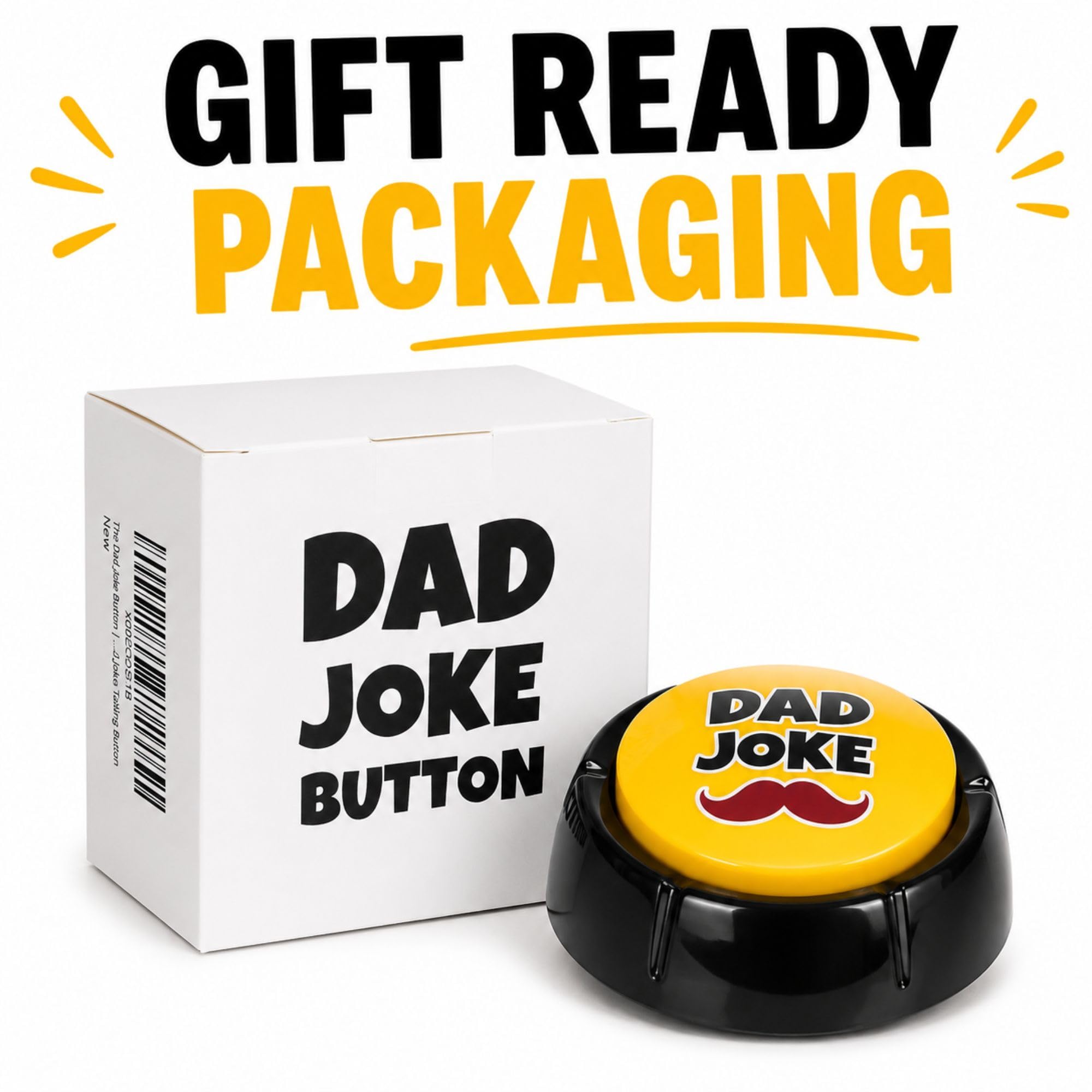 The Original Dad Joke Button | Funny Gift for Fathers, Men, Dad, Grandpa | Unique Present from Daughter or Son | White Elephant, Prank & Gag Gift | Cool Office Desk Toy Talking Gadget — Amazon image 3