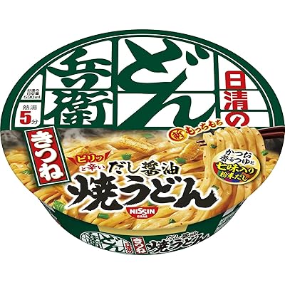 どん兵衛 きつね焼うどん [ピリッと辛いだし醤油] 日清食品 カップ麺 105g×12個