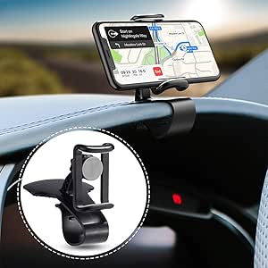 BEENLE Cruscotto Supporto Cellulare Auto, 2 in 1 Smartphone Supporto Universale Rotazione di 360° Porta Cellulare da Auto Presa dell’Aria per iPhone Samsung Xiaomi Telefono