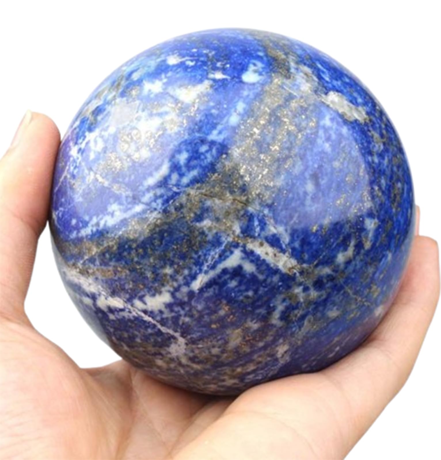 NHDVDVAV Lapis Lazuli Crystal Ball - Natural Blue Crystal Sphere Meditation Balls for Witchcraft and Decorative Balls, Meditation & Feng Shui Home Decor,Spiritual Gift,40~50mm