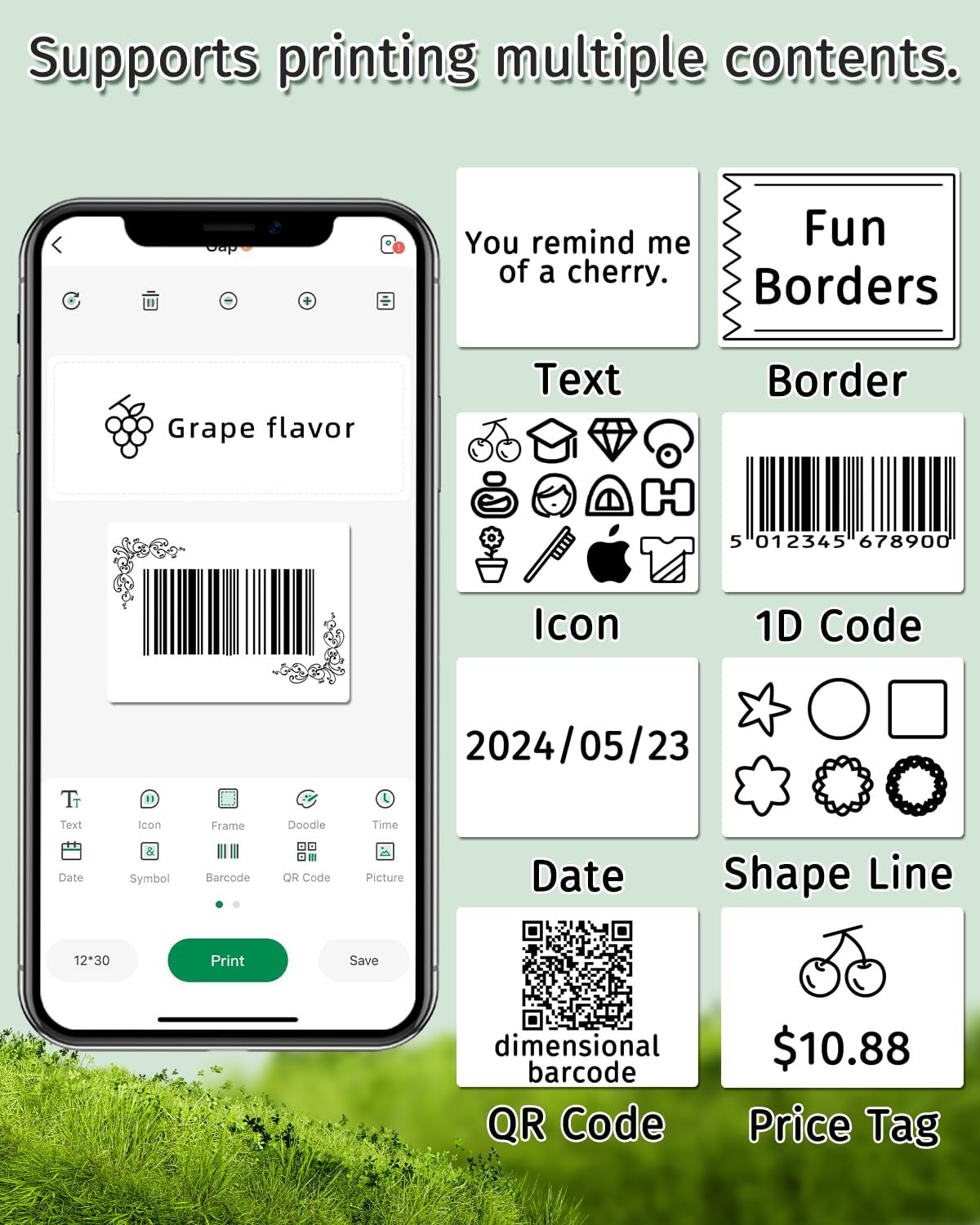 iEager M110 Thermal Labels, 1.57"x1.18" (40x30mm) Thermal Stickers Self-Adhesive Label for M120/M110/M110s/M200/M220 Label Maker, 210 Labels/Roll, Set of 3, White - Image 6