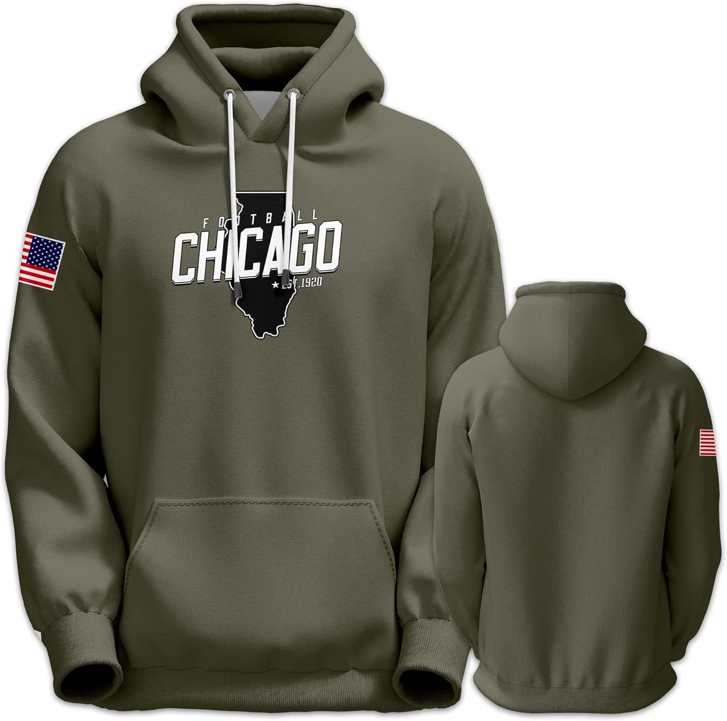 Men's 2026 Football Camo Salute Sweatshirt Apparel City Hoodies Football Fans Gifts Team Spirit Hooded Pullover
