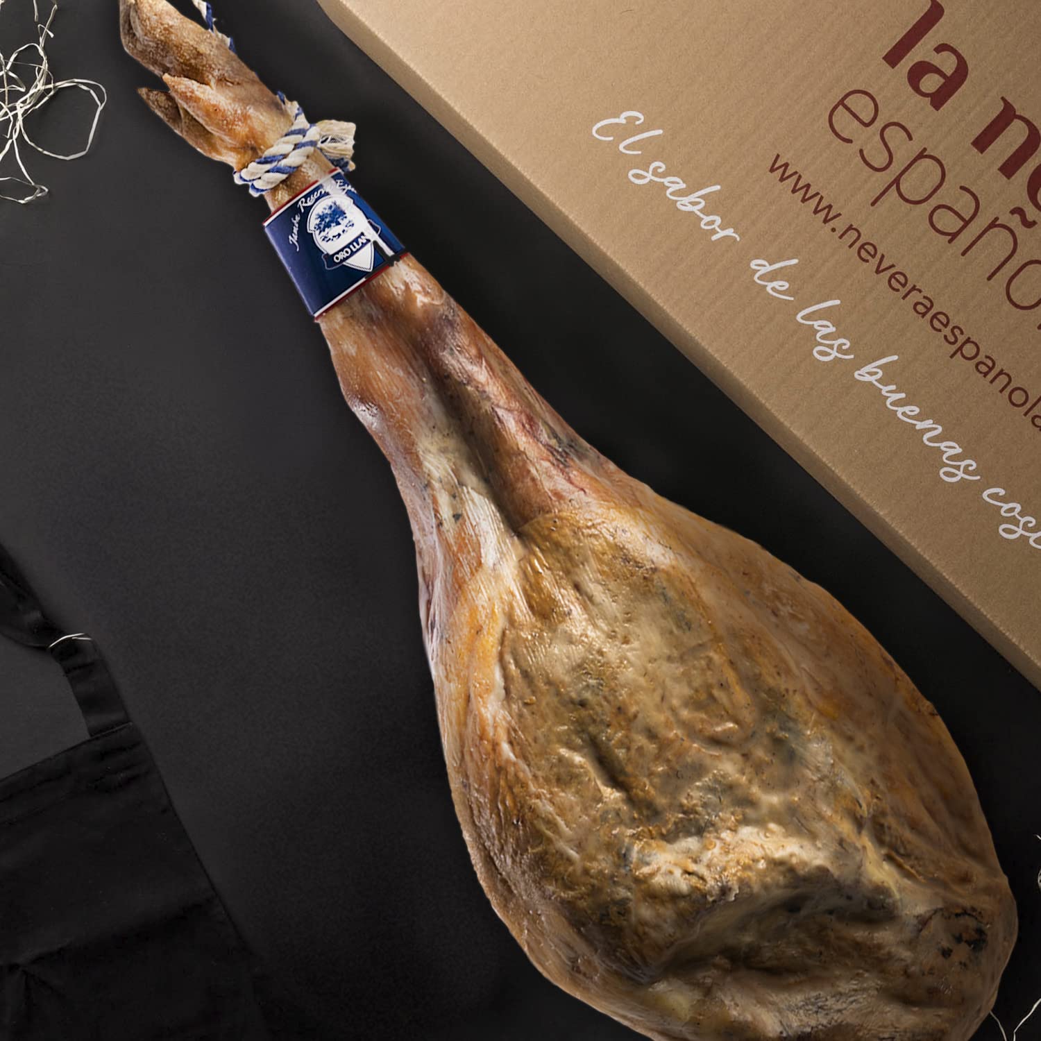Orollano - Jamón Curado de 7.5 kg Aprox - Pieza de Jamón Serrano con Curación de 9 a 12 Meses - Procedente de Cerdos Blancos