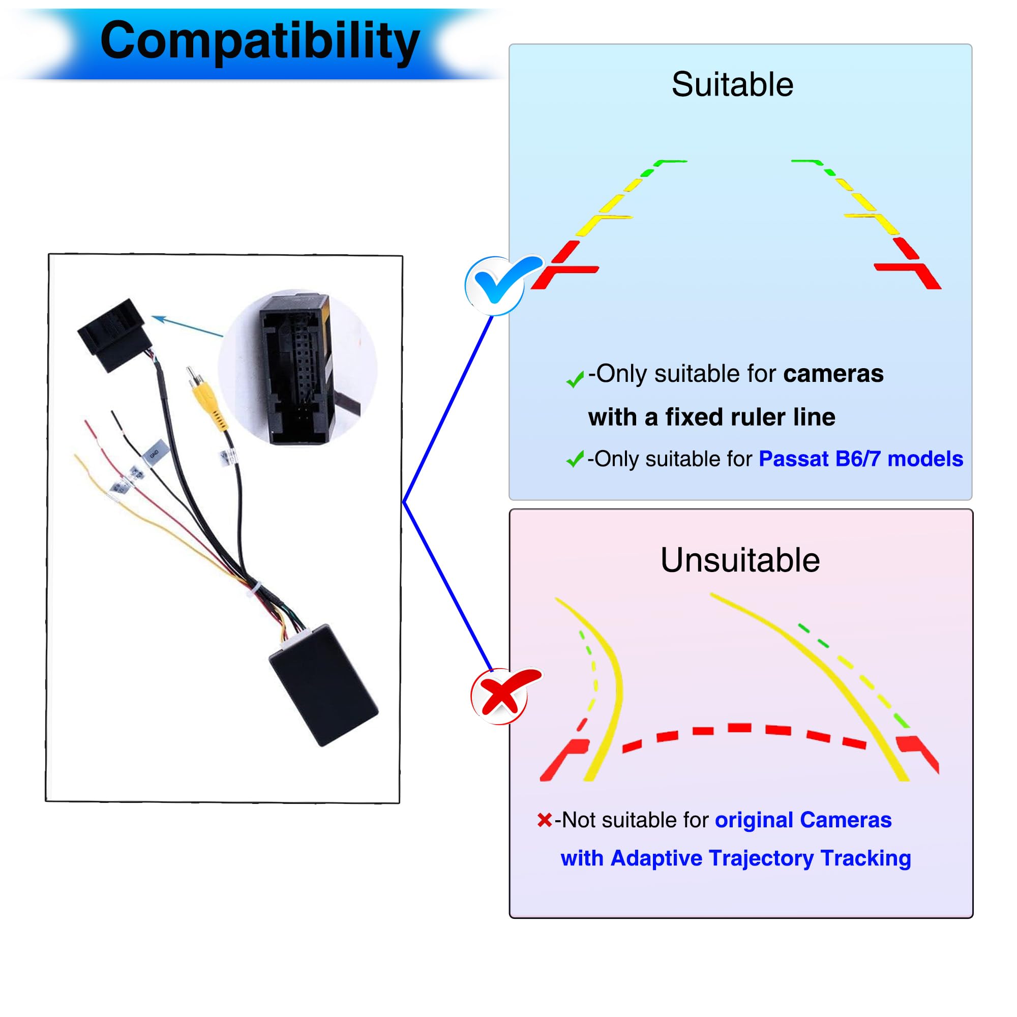 Amazon.com: SCUMAXCON RGB Backup Camera Adapter RGB to AV
