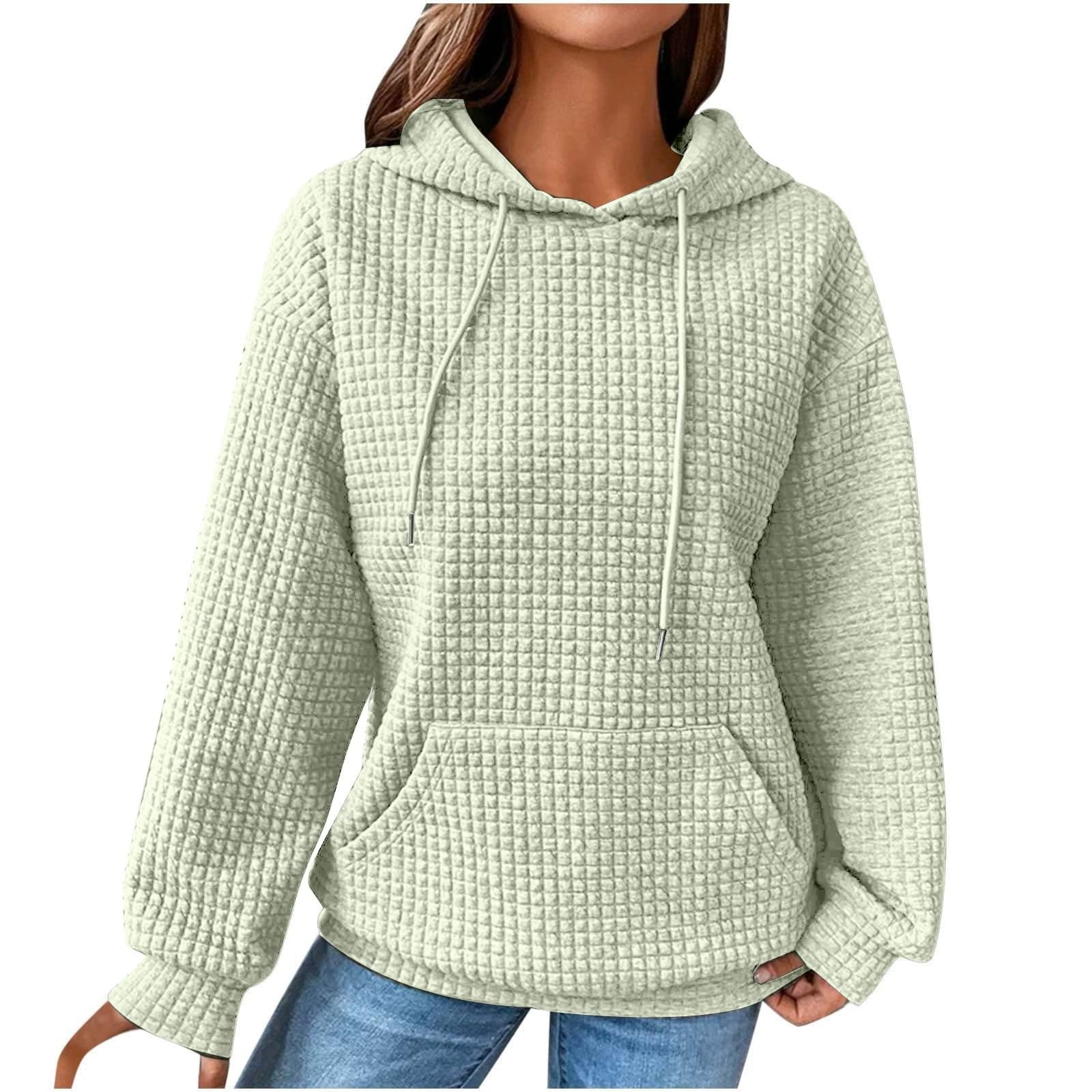 Women's Fall/winter Check Hoodie With Long Sleeves Womens Hoodies And Sweatshirts