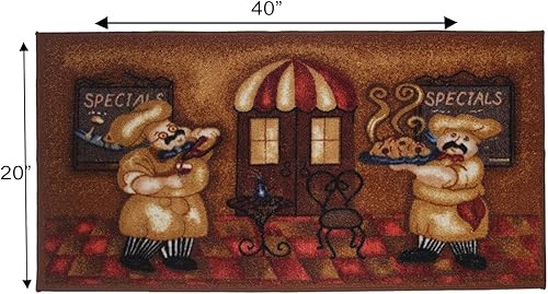 Miniatura 6 de Kashi Home - Tapete de cocina, tapete de área, tapete, alfombra, parte trasera de látex antideslizante