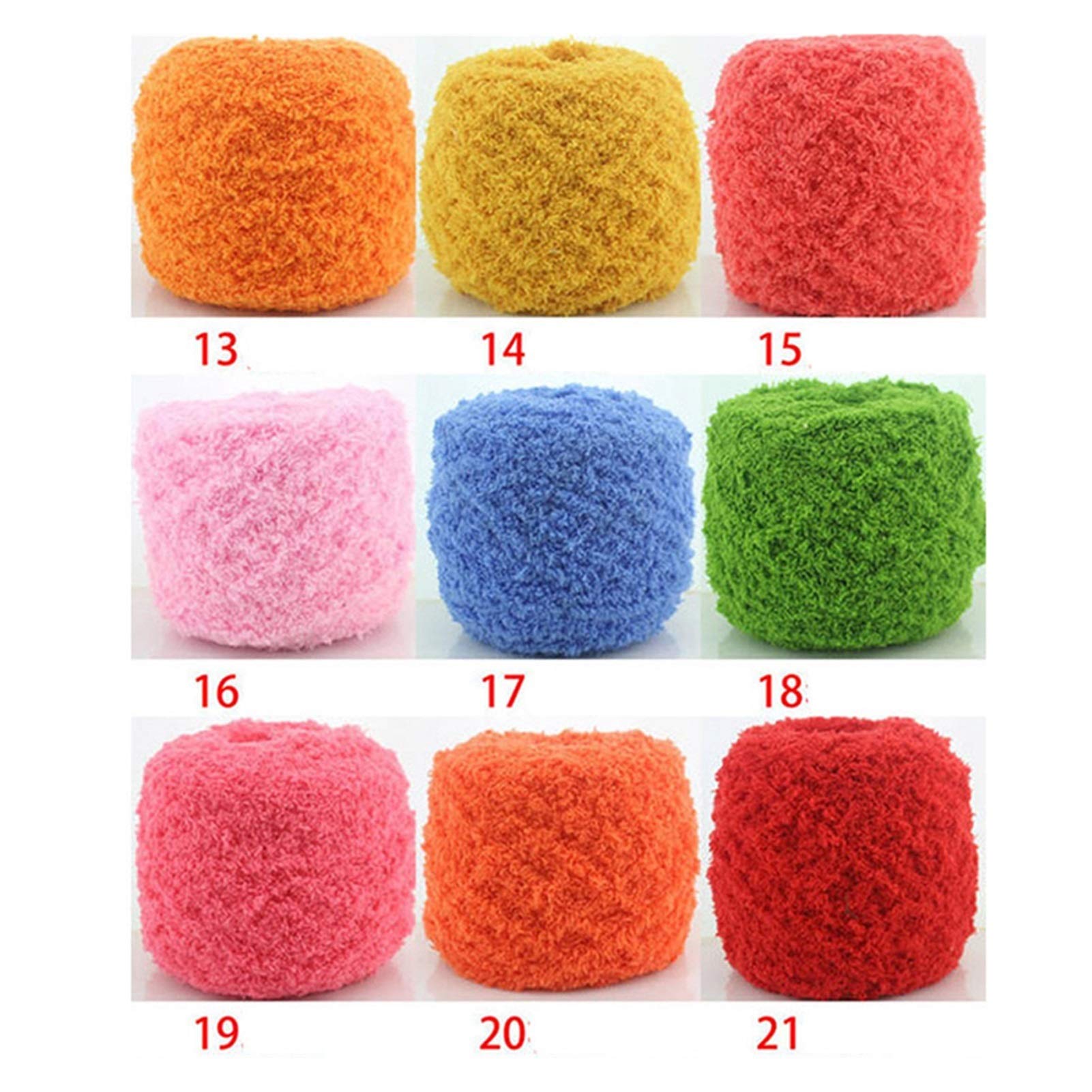 Chunky Yarn 5pcs 500g Bufanda de Tinte Colorido Caliente Hilo Tejido a Mano para Tejer a Mano Hilo de algodón de Leche Suave Hilo Grueso Manta de Lana Gigante 1 (Color : 11)