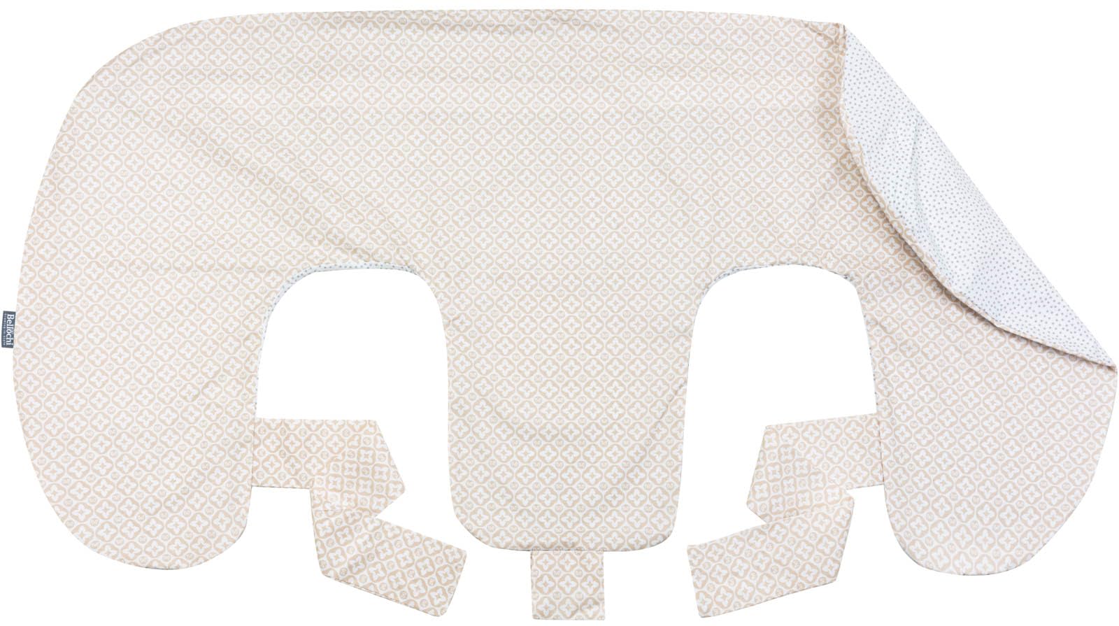 Bellochi - Funda de almohada para cama individual, 100 % algodón hipoalergénico, cremallera oculta segura, 100 x 57 x 18 cm, tela certificada (LUI DOTS)
