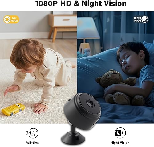 Miniatura 2 de Cámaras ocultas - Cámara de niñera -WiFi inalámbrica -1080P HD cámara de seguridad - Mejor mini - Cámaras de coche para cámara de vigilancia de