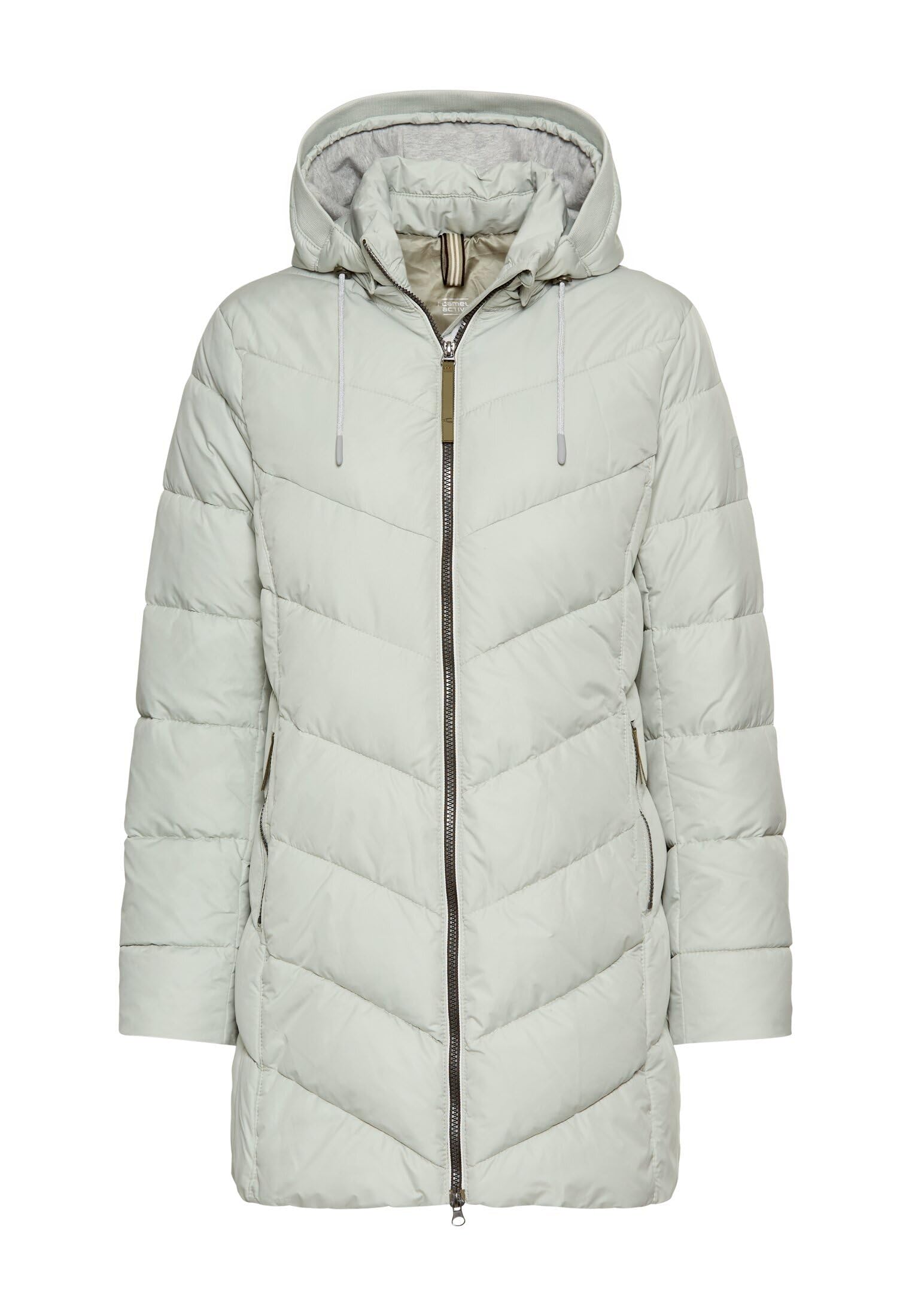 camel active Damen Wattierte Jacke mit Abnehmbarer Kapuze