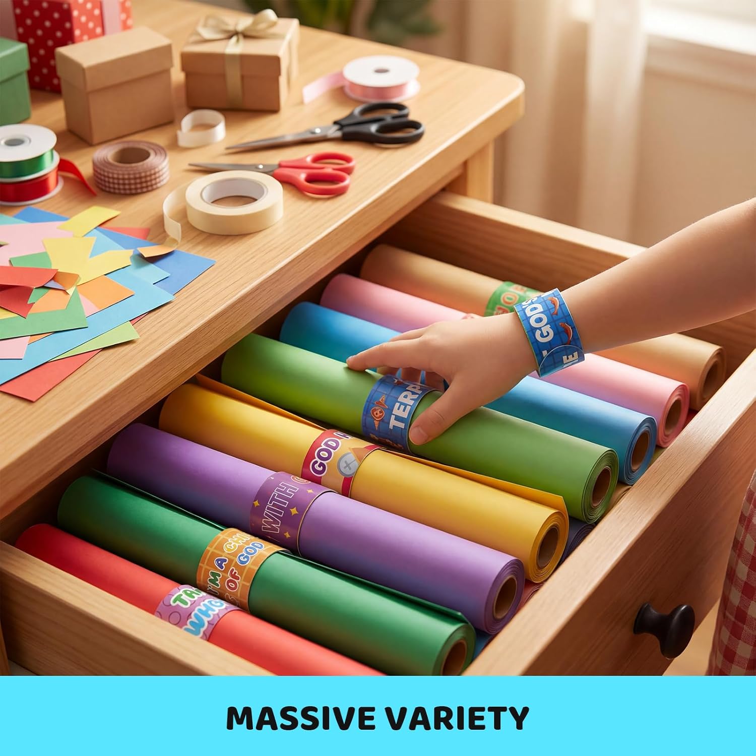 MCPINKY 64PCS Christian Slap Bracelets, Bible Verses Religious Slap Bracelets Snap Wristbands for Kids Sunday School Gifts Classroom Prizes - Image 5