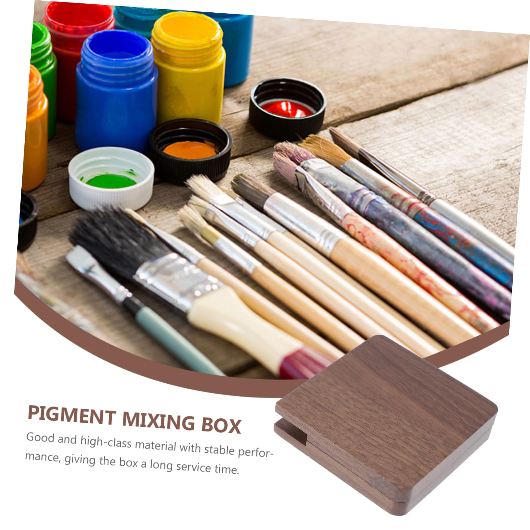 Lot De 3 Palettes De Peinture en Bois Boîte De Rangement pour Aquarelle Et Pigments pour Artistes Fournitures Artistiques